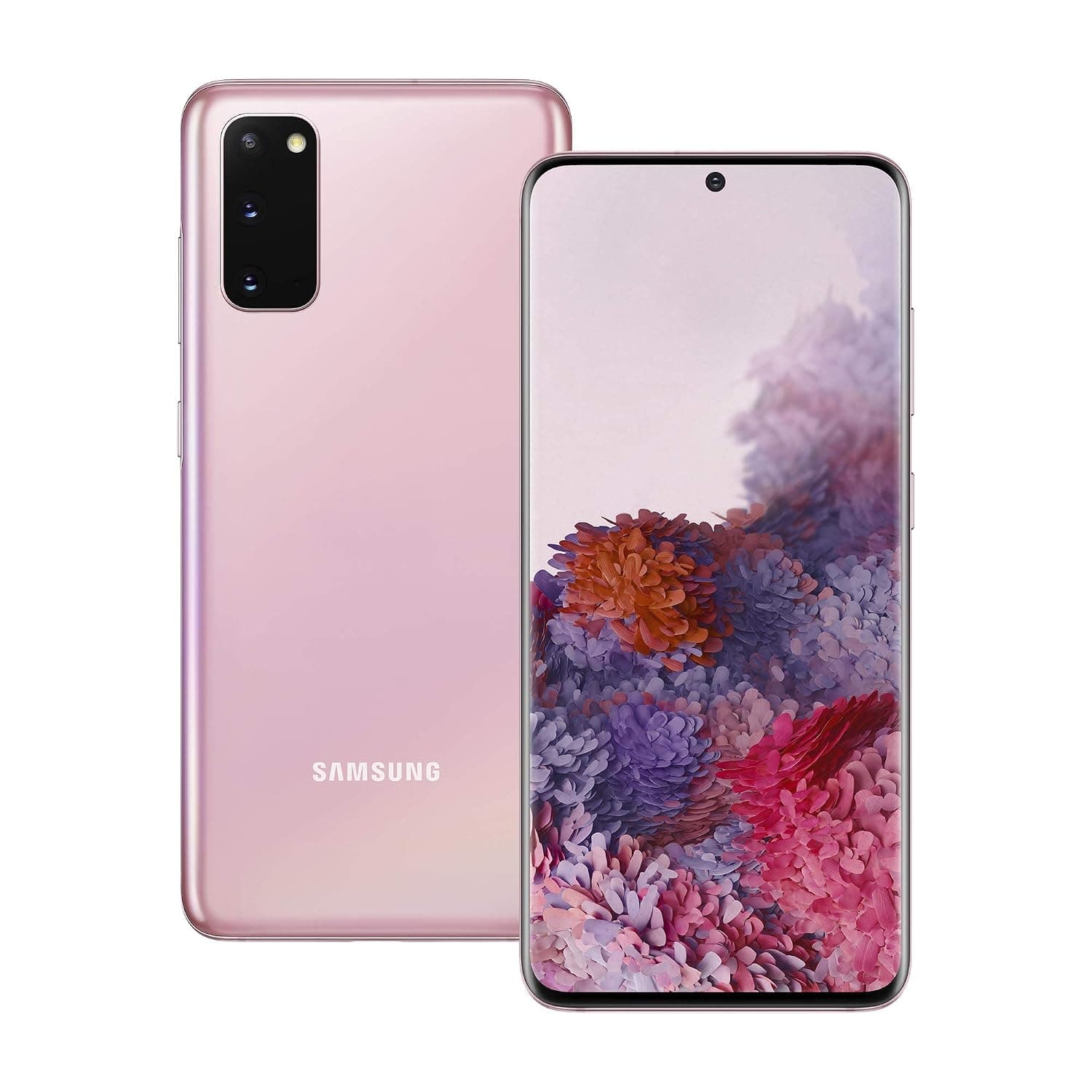 Samsung Galaxy S20 (4G) Dual/Hybrid-SIM 128GB SM-G980F/DS (GSM Only | No CDMA) Factory Unlocked 4G/LTE Smartphone - International Version (Cloud Pink)