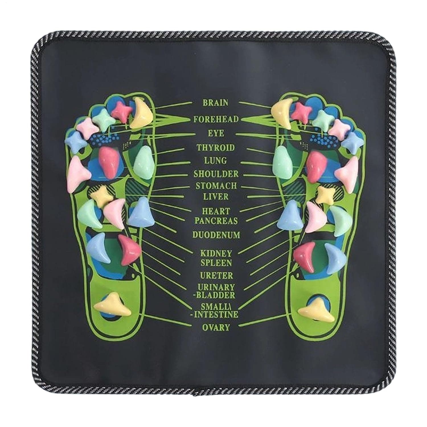 Foot Massage Walk Mat Foldable Ergonomic Stylish Relaxation | Walking Massage Point Pad for Feet for Elderly Women Adults Living Room Bedroom Bathroom Dorm Travel
