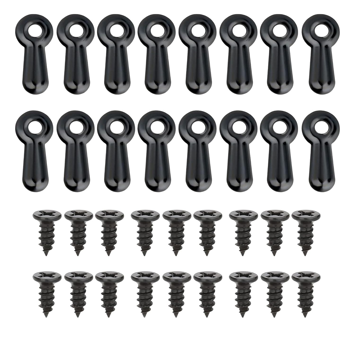 100Pcs Metal Frame Picture Turn Button Fasteners Photo Frame Hardware and Screws for Craft Hanging Pictures Photos Drawing (Black)