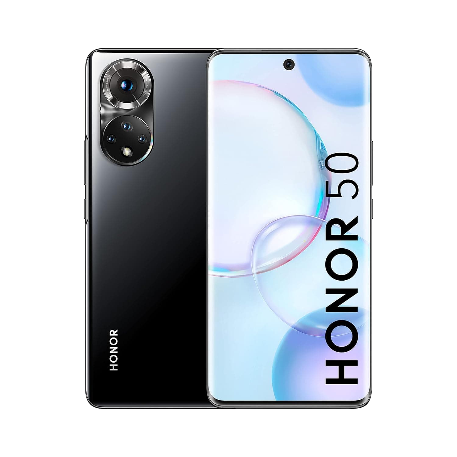 Honor 50 5G VLOG Phone, 128GB ROM, 6GB RAM, Midnight Black + HONOR Magic Watch 2