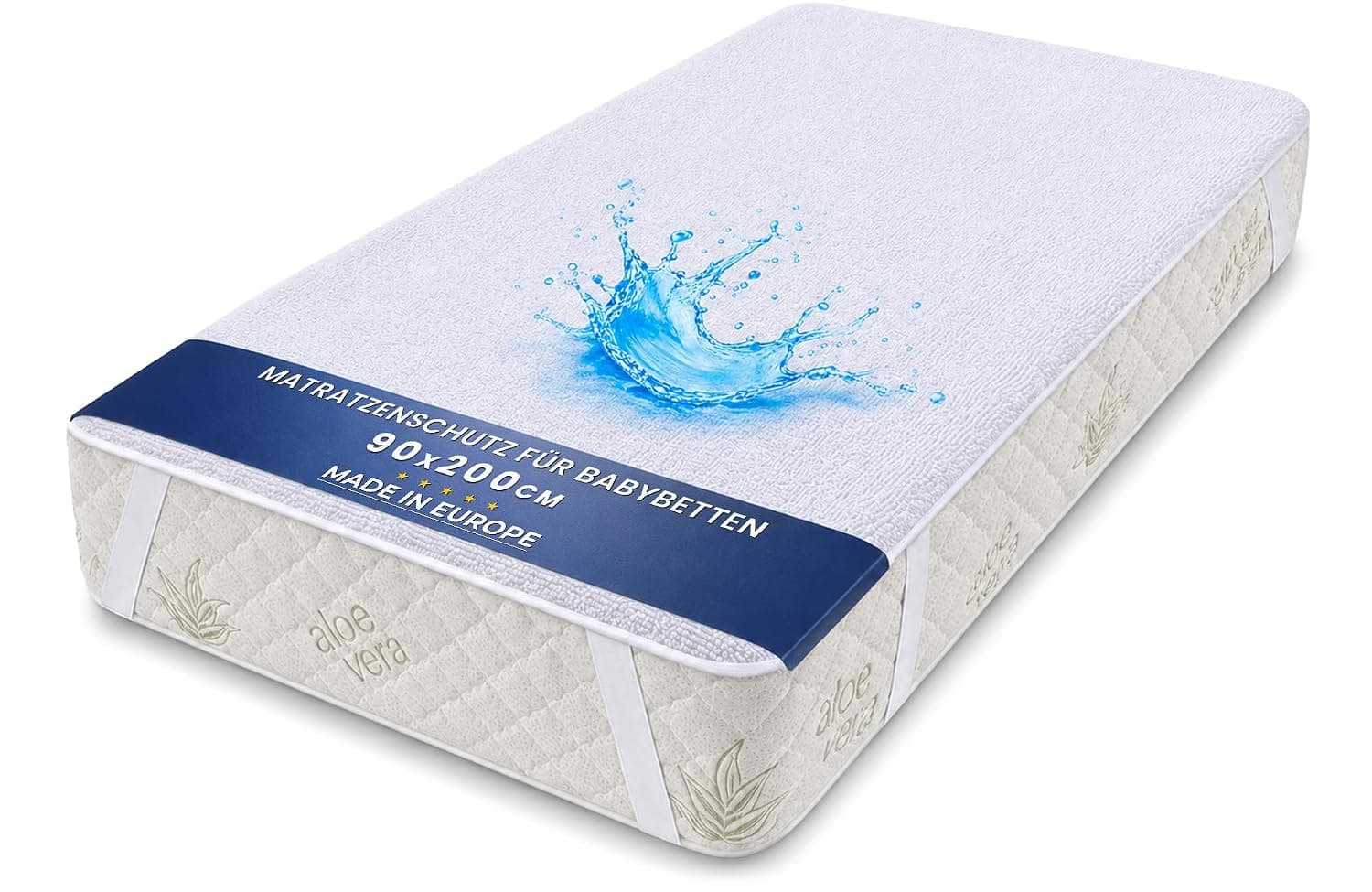 Waterproof Mattress Protector 200 x 90 cm – Anti-Dust Mite Cover and Mattress Protector Washable Mattress Protector for Cot or Mattress Topper 200 x 90 cm