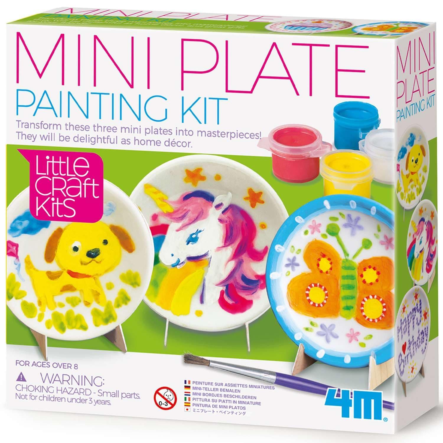 4M 404761 Little Craft Mini Plates Painting Kit, Multi Colour