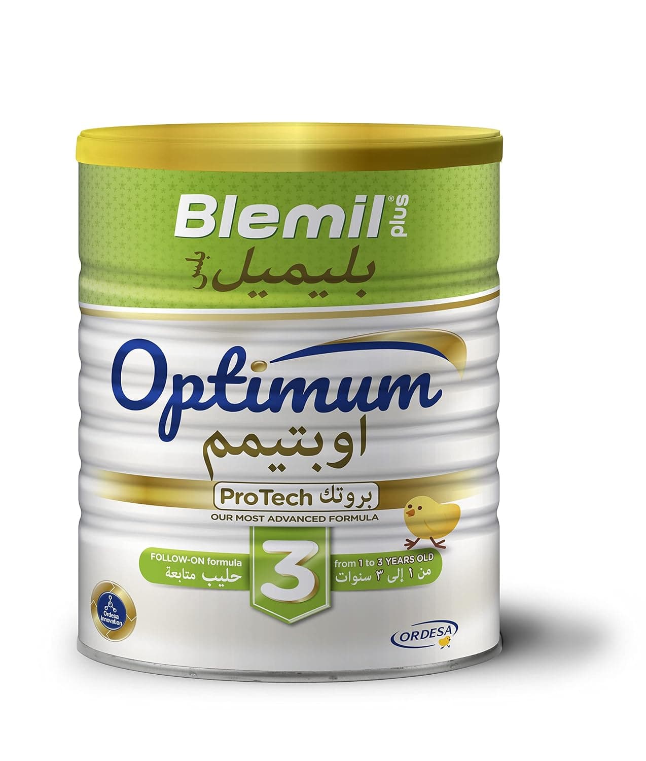 Blemil Plus 3 Optimum Protech Follow-On Formula Cow's Milk Powder For Toddlers From 1 To 3 Years 800 G, White