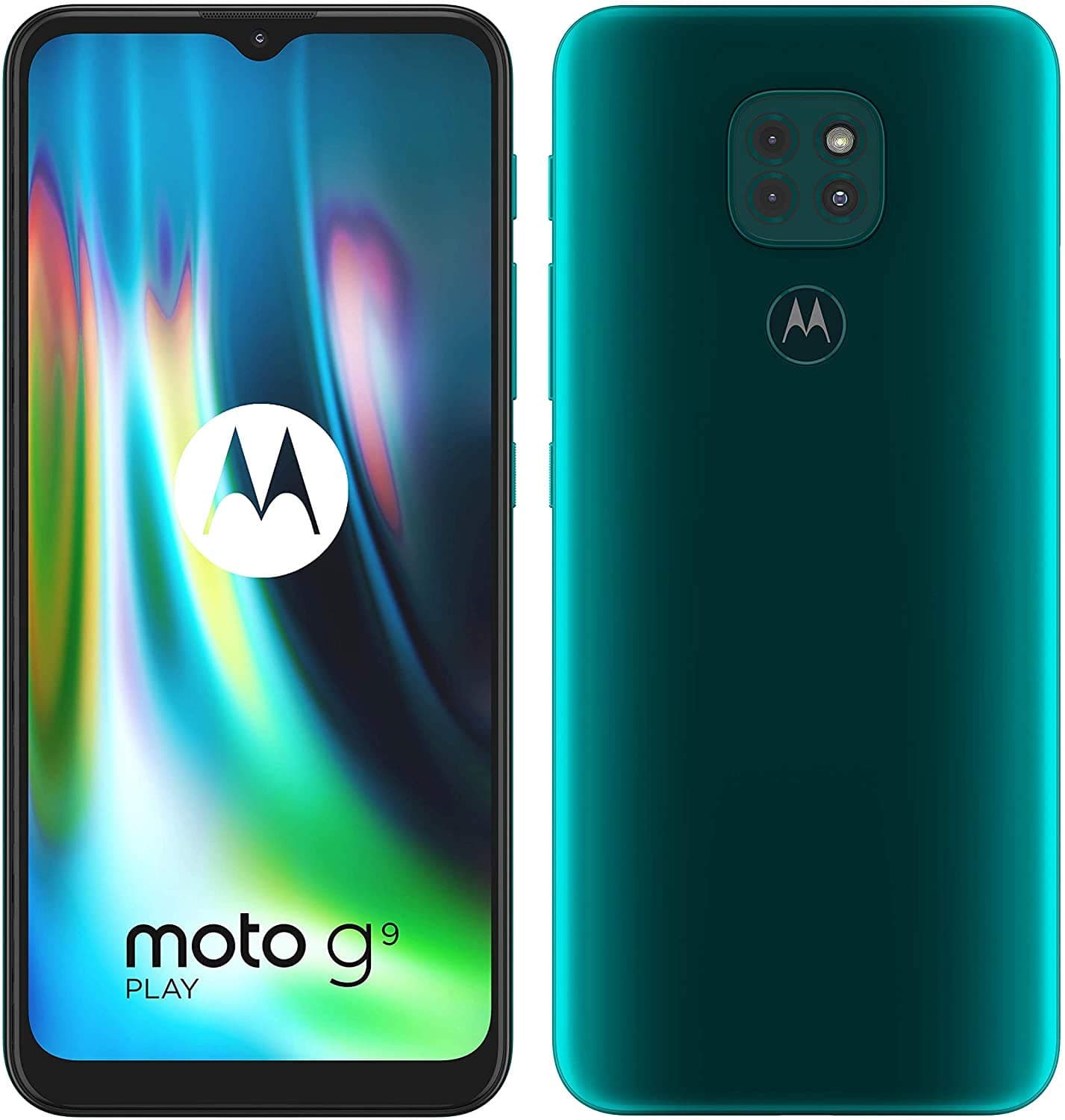 Motorola Moto G9 Play Dual-SIM 64GB ROM + 4GB RAM (GSM Only | No CDMA) Factory Unlocked 4G/LTE Smart Phone (Forest Green) - International Version