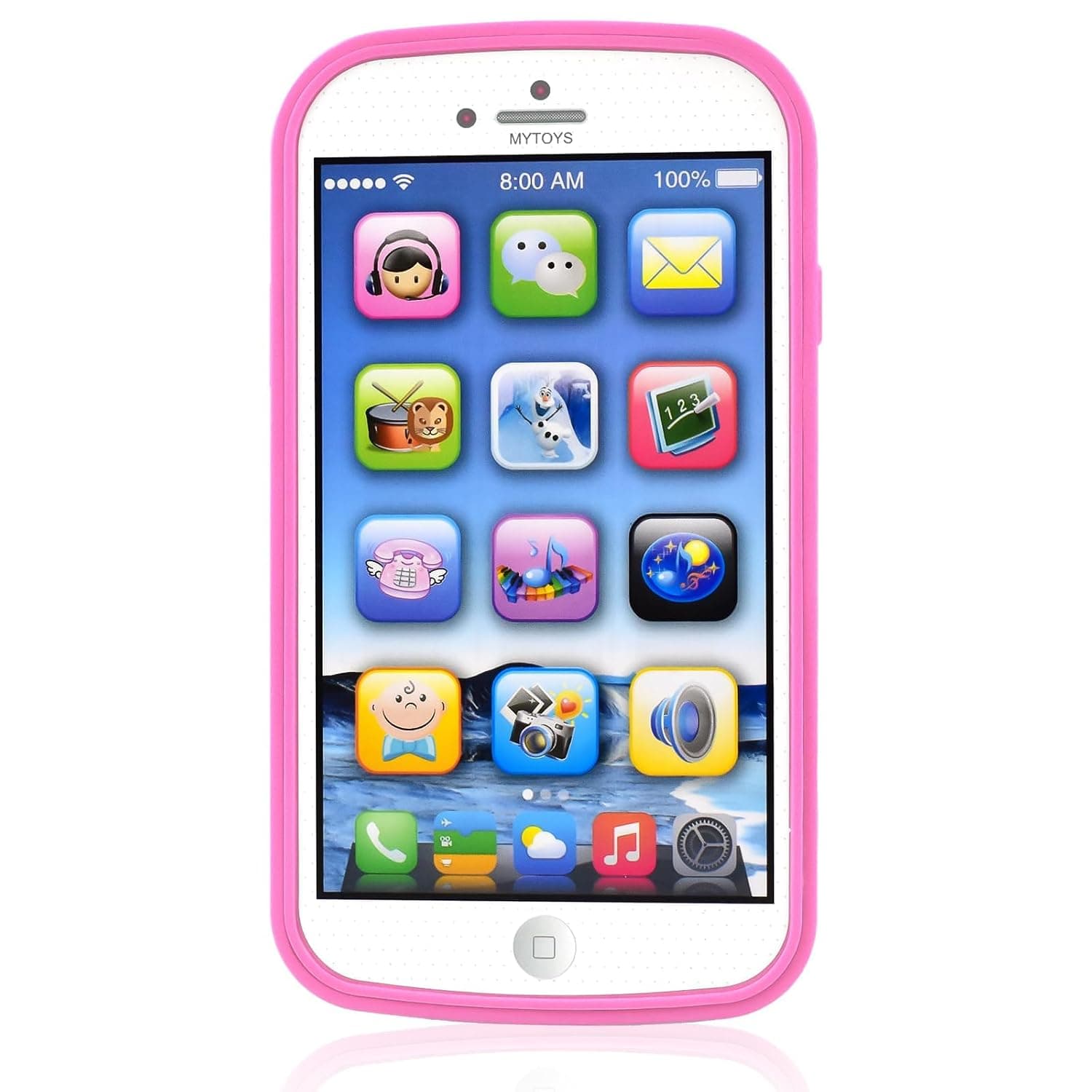 Toy Mobile Phone Baby Mobile Phone Fake Phone Toy for Children Toy Mobile Phone with Music, Light for Baby Boys Girls (Pink)