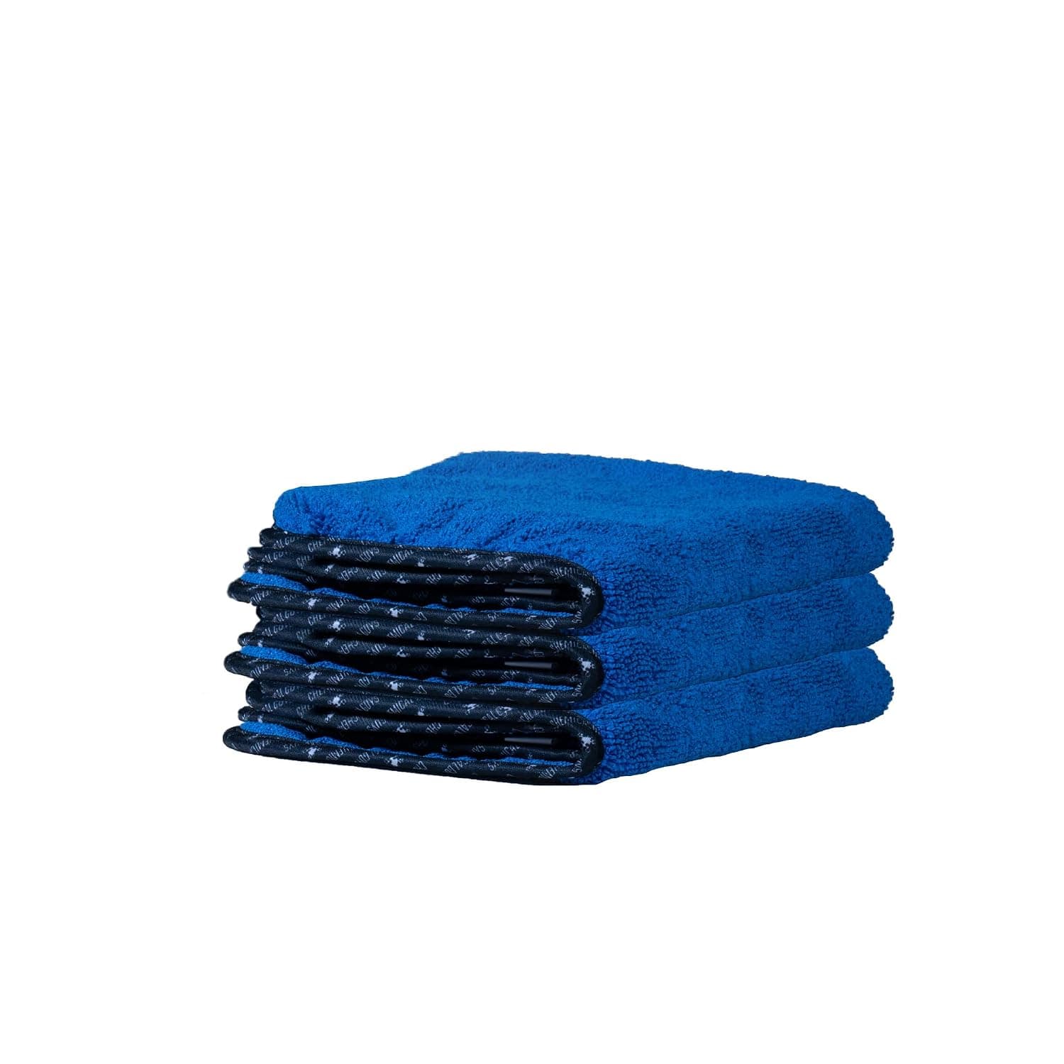 Chemical Guys MIC110003 Professional Grade Premium Microfiber Towels, Blue (16 Inch x 16 Inch) (Pack of 3) - Safe for Car Wash, Home Cleaning & Pet Drying Cloths | Ultra-soft, scratch-free towels to buff wax, dry panels and clean glass and interiors, machine washable