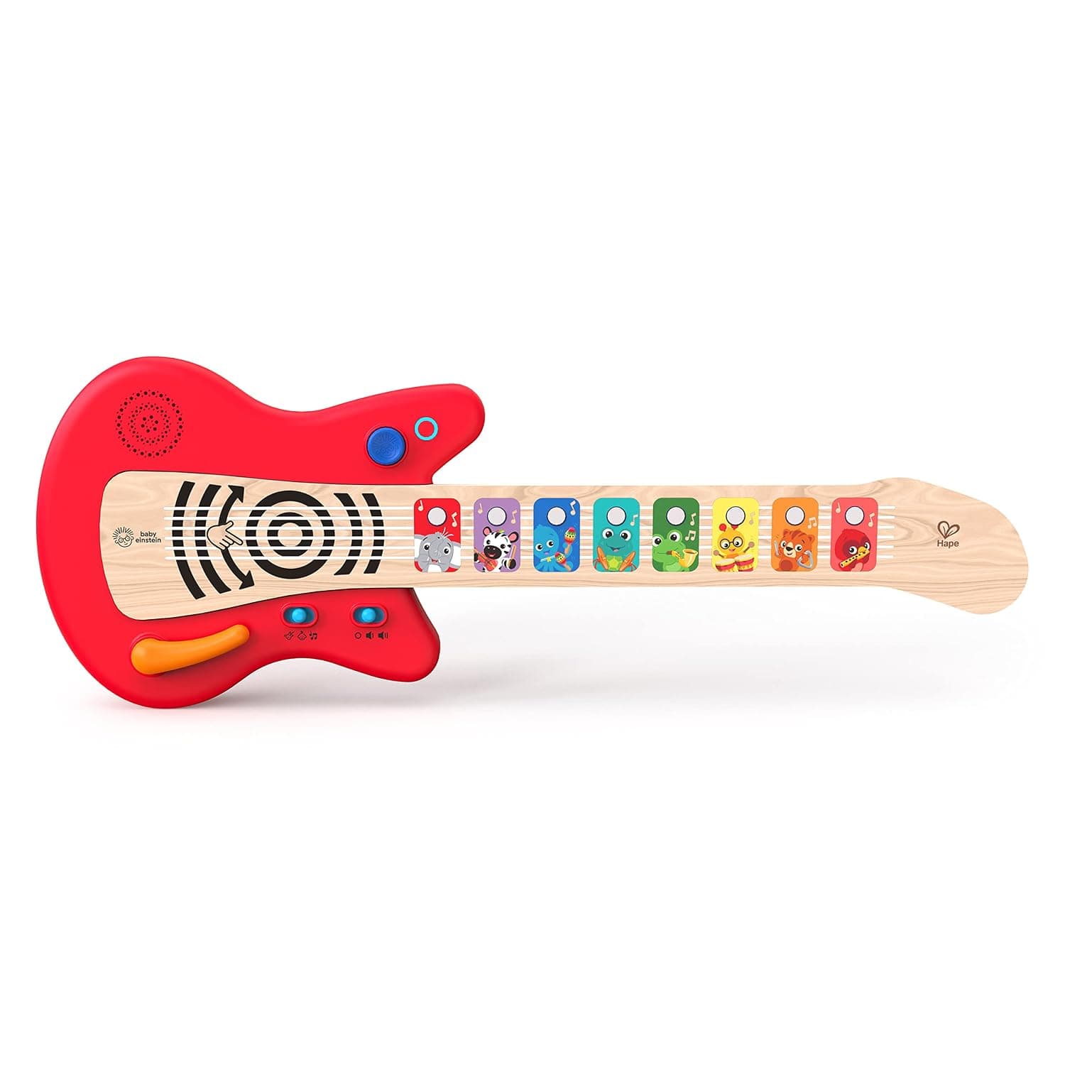 Baby Einstein Hape Together in Tune Guitar, Safe Wireless Wooden Musical Toddler Toy, Magic Touch Collection, Ages 6 Months+
