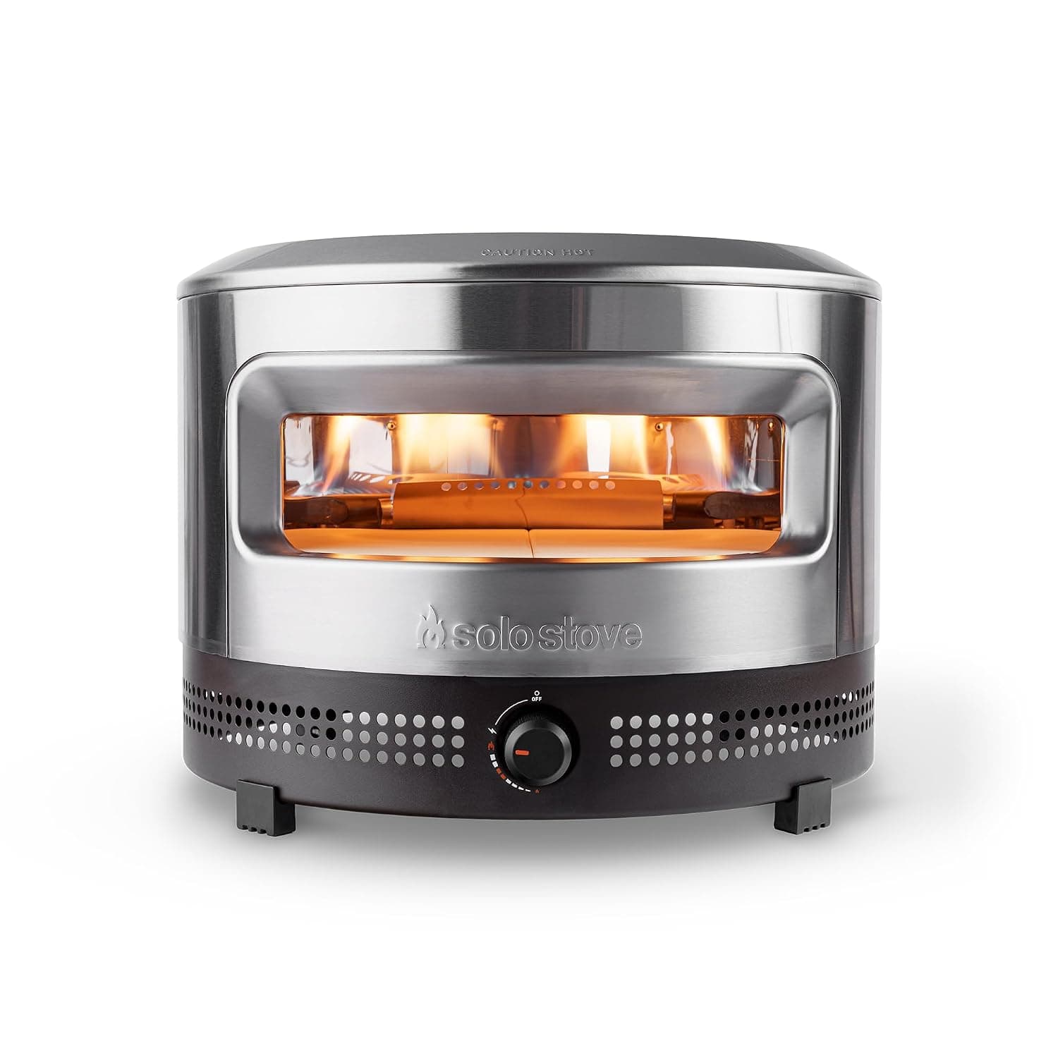 Solo Stove Pi Prime Outdoor Pizza Oven | on Propane, Powerful Demi Dome Heating, Easy Bake Oven for Crispy Crust in 90 Seconds, Cordierite Pizza Stone, Panoramic Opening