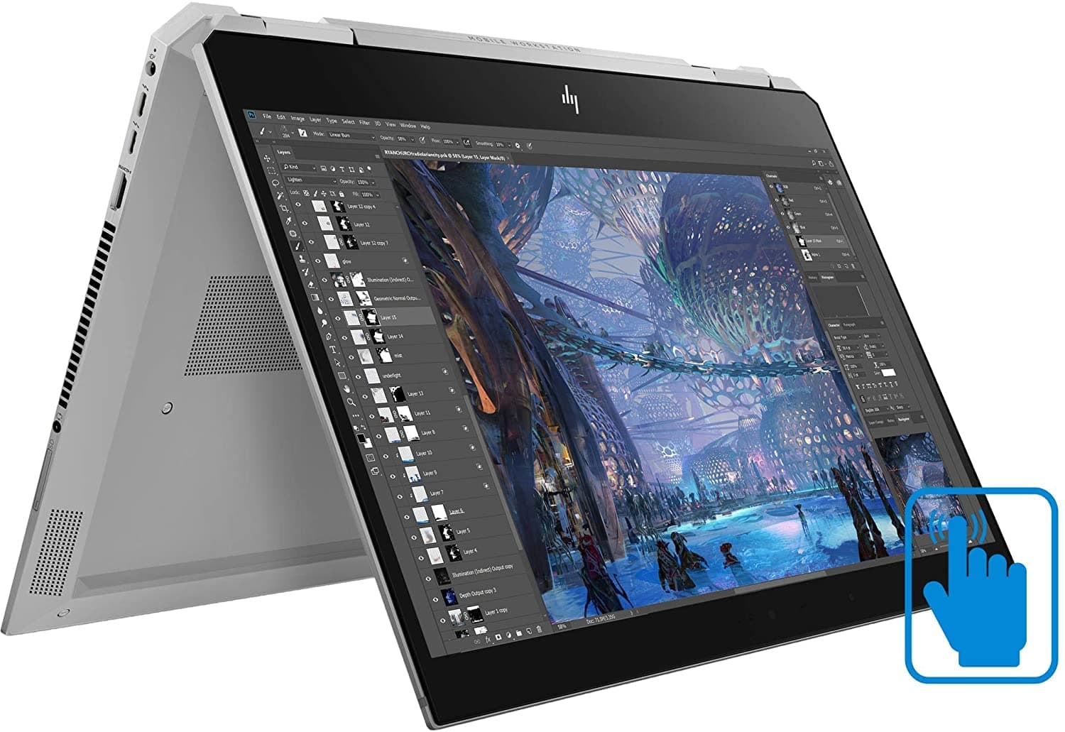 HP ZBook Studio x360 G5 (Intel Xeon E-2176M, 16GB RAM, 512GB PCIe SSD, 15.6" FHD 1920x1080 Touch, NVIDIA Quadro P1000, ZBook Pen, Win10 Pro)