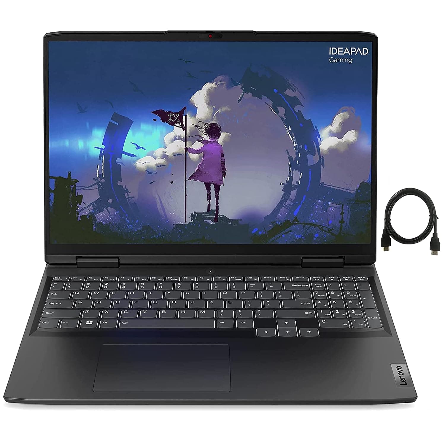 Lenovo Ideapad 3i Gaming 15.6" FHD 120Hz Laptop, Intel Core i7-12700H, 16GB RAM 2TB PCIe SSD, GeForce RTX 3050Ti Graphics, Backlit Keyboard, Onyx Grey with TWE HDMI Cable