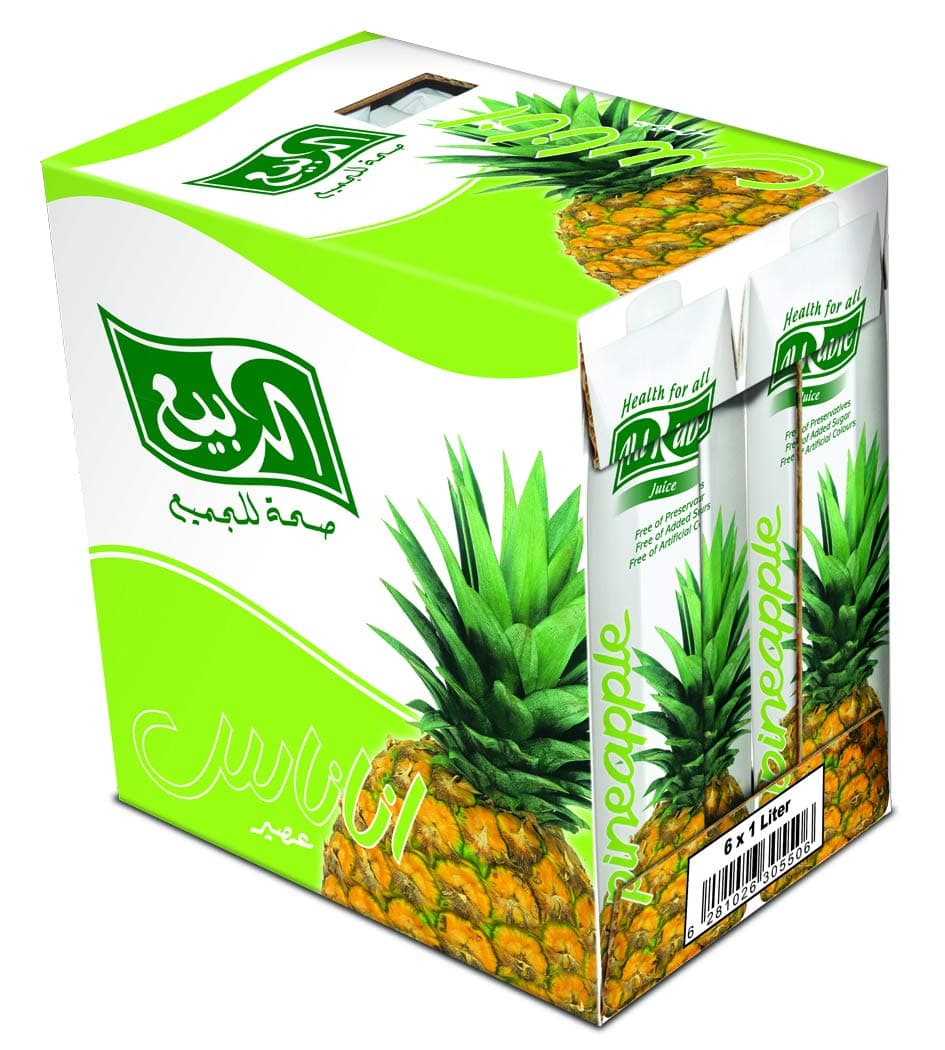 Al Rabie Pineapple Drink Juice 1 L x 6