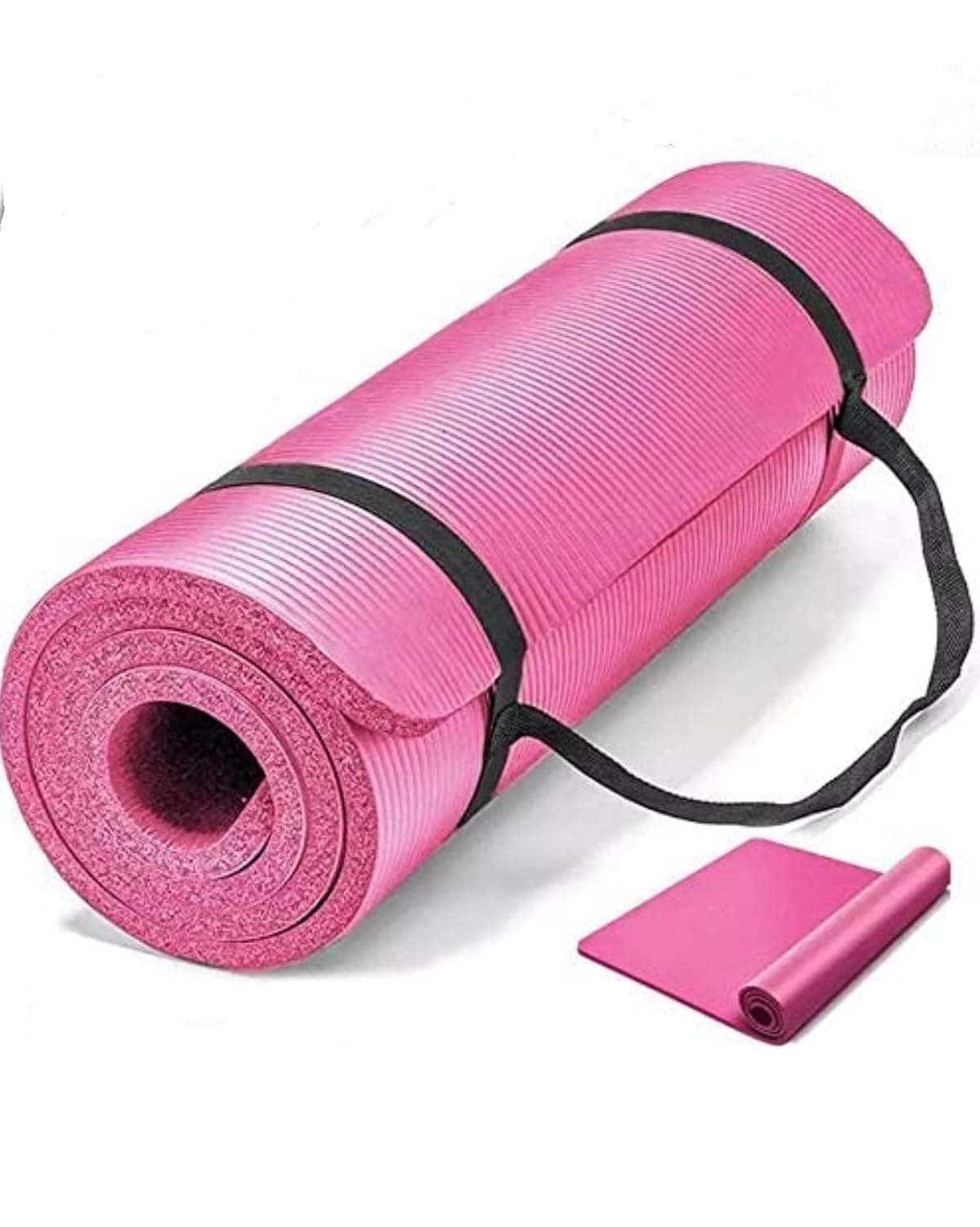 Dorsa Non-Slip yoga mat 10mm thick NBR Gym home mat exercise mat sport mat-183 * 61cm-PINK