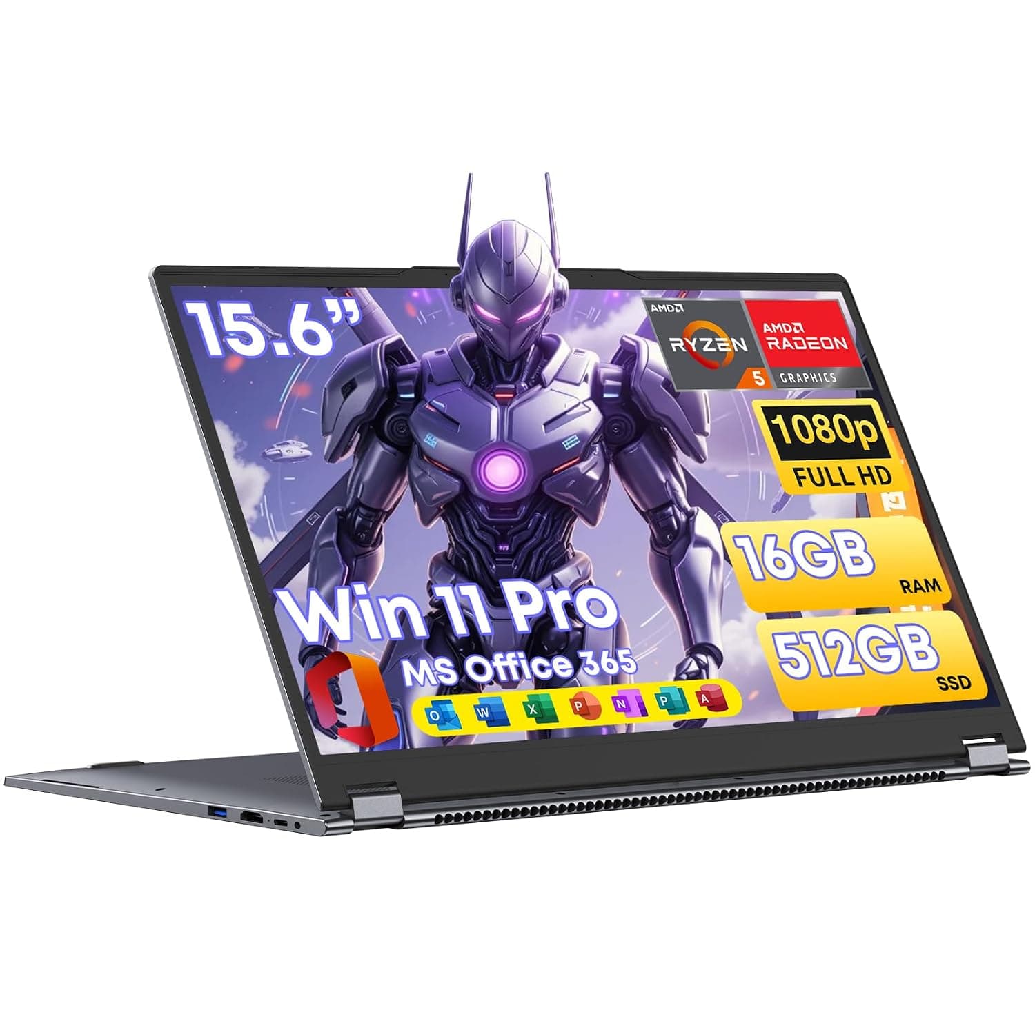 15.6" Laptop Computer,Win 11 pro Core m3 (up to 3.40 GHz) 16GB RAM 512GB SSD, Ultra-Thin and Lightweight Notebook PC with FHD 1920x1080 Display,Dual Band WiFi 5, BT5.0