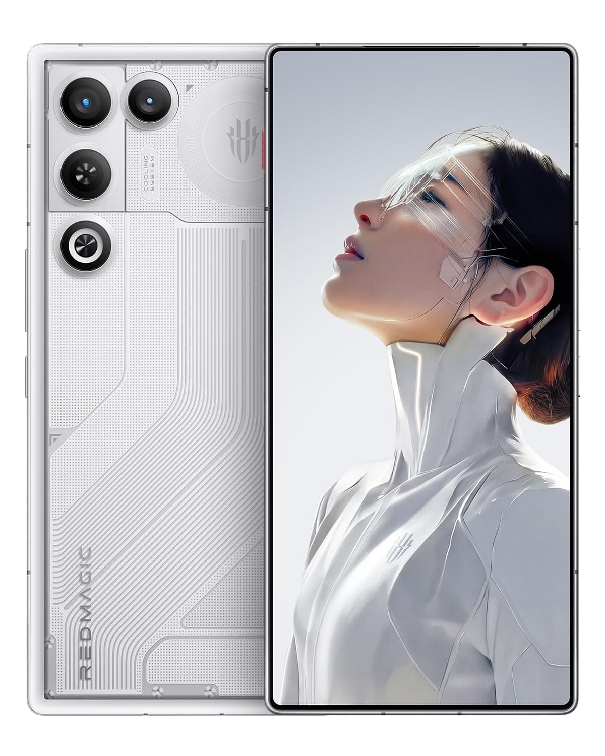 ريد ماجيك جوال العاب 11 اير 144 هرتز، هاتف ذكي اندرويد 5G، ذاكرة RAM 16GB + ذاكرة روم 512GB، سناب دراجون 8 ايليت، شاشة كاملة OLED 6.8 انش، FHD+، كاميرا 50MP، ثنائي الشريحة، ابيض