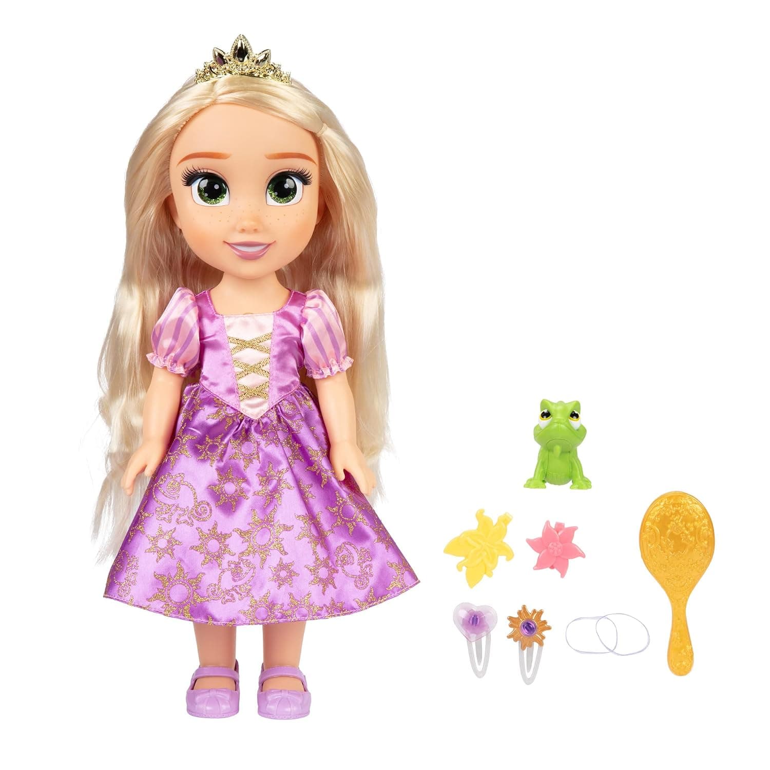 Disney Princess Doll 38 cm My Friend Rapunzel Singer and Pascal Sings in Italian! With Dress, Shoes, Accessories