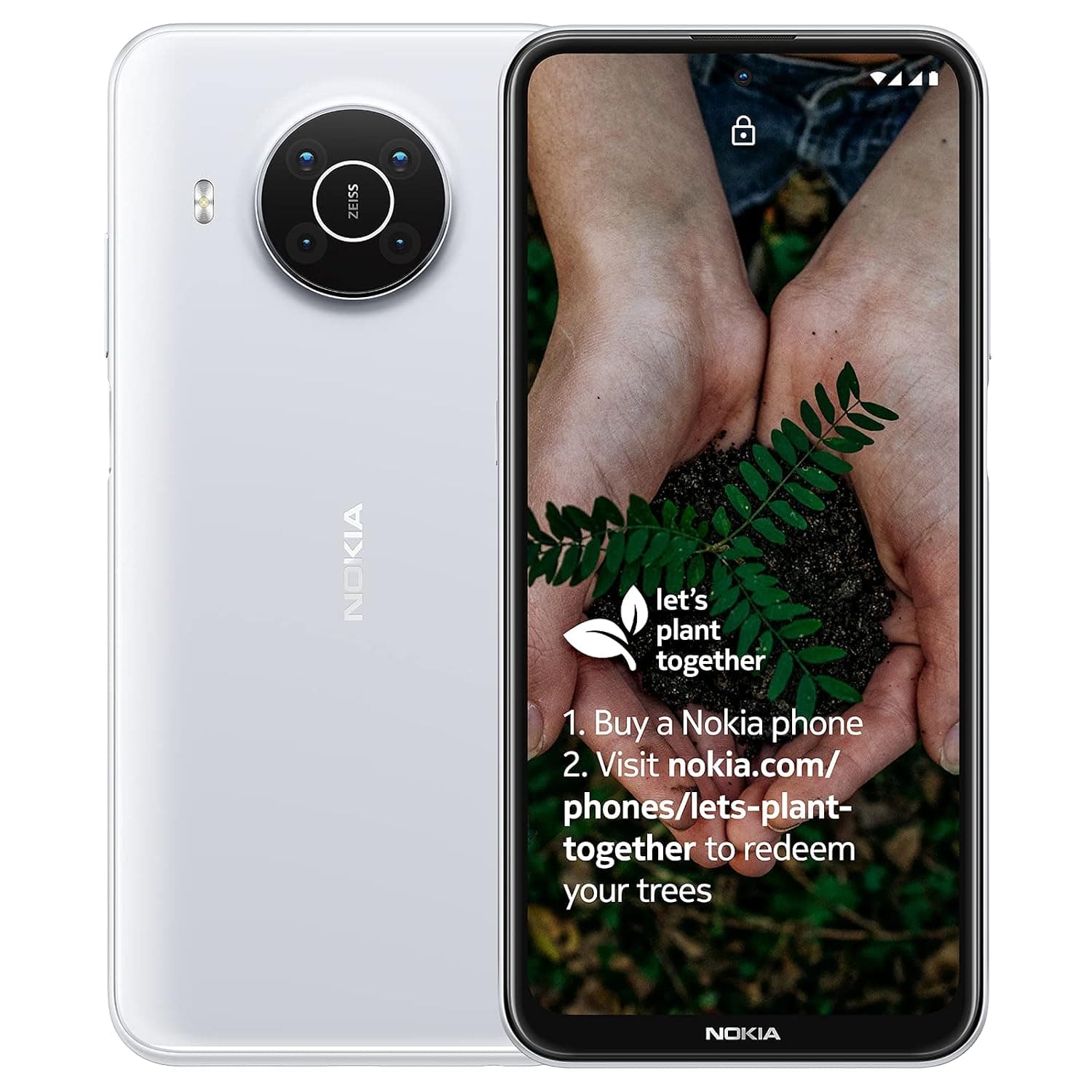 Nokia X10 Dual-SIM 64GB ROM + 6GB RAM (GSM Only | No CDMA) Factory Unlocked 5G/LTE Smart Phone (SNOW) - International Version