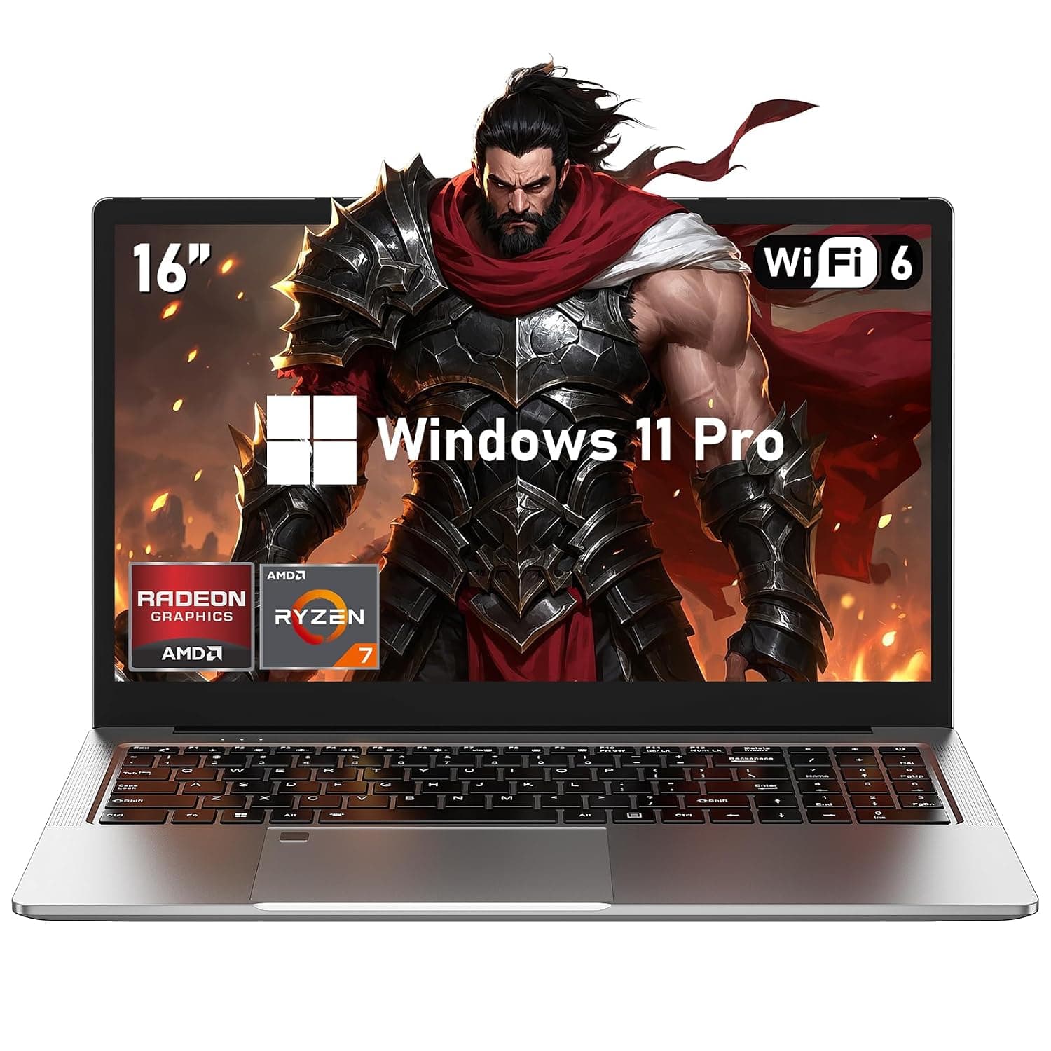 Gaming Laptop, 16" 2026 Top Lap Computer with Ryzen 7 5825U Processor, 16GB DDR4, 1T SSD, Window 11 Pro, Backlit Keyboard, FHD 1920x1080P Display, WiFi 6