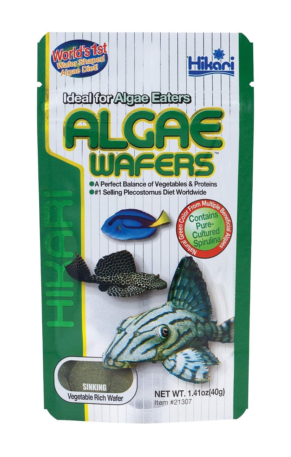 HIKARI SALES U.S.A, INC 48685/317 Hikari Tropical Algae Wafers (Size: 40 g), One Item
