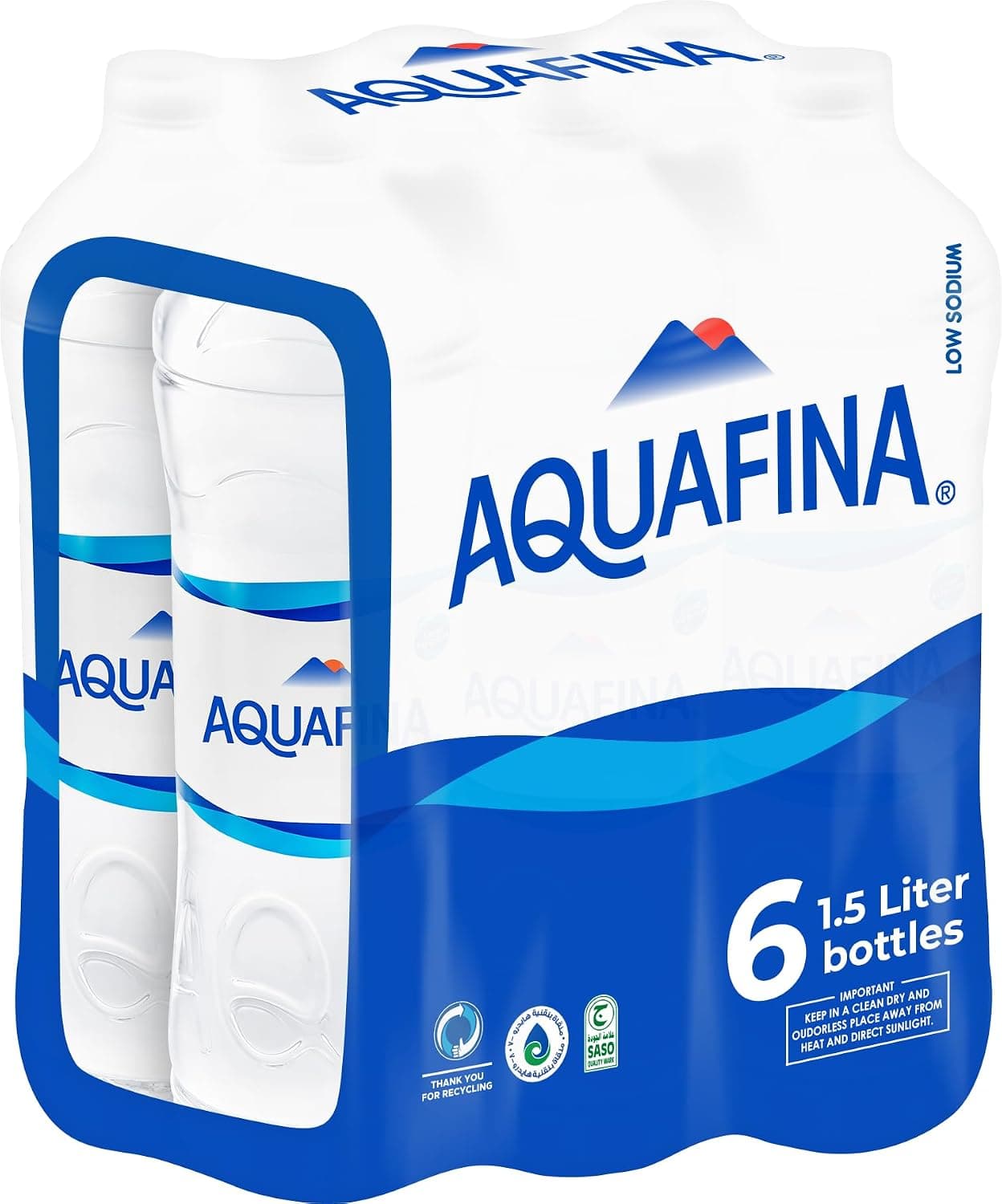 Aquafina Drinking Water 6-Pack, 1.5 Litre