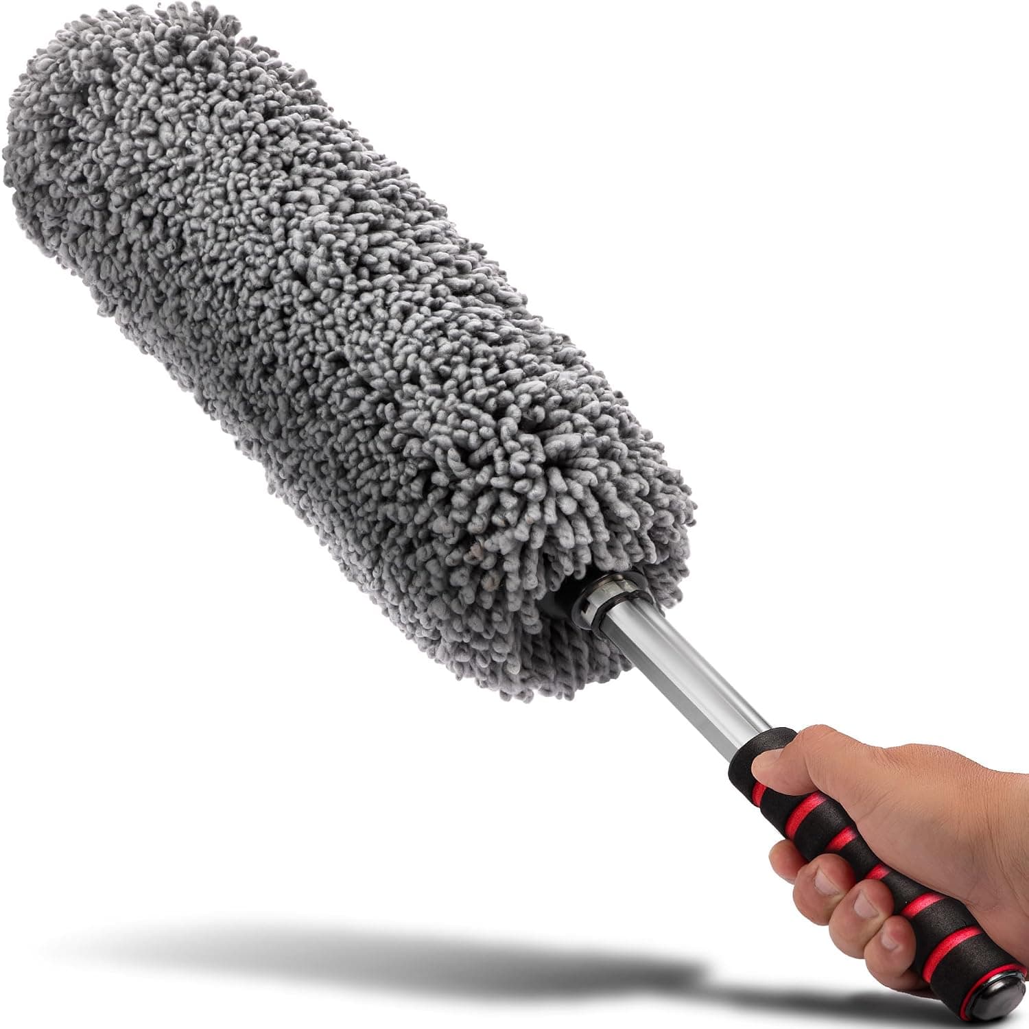 Relentless Drive Car Duster Exterior Scratch Free - Premium Microfiber Duster for Car - Long Secure Extendable Handle, Removes Pollen, Dust & Lint, Car Gifts for Men, Gifts for Car Guys