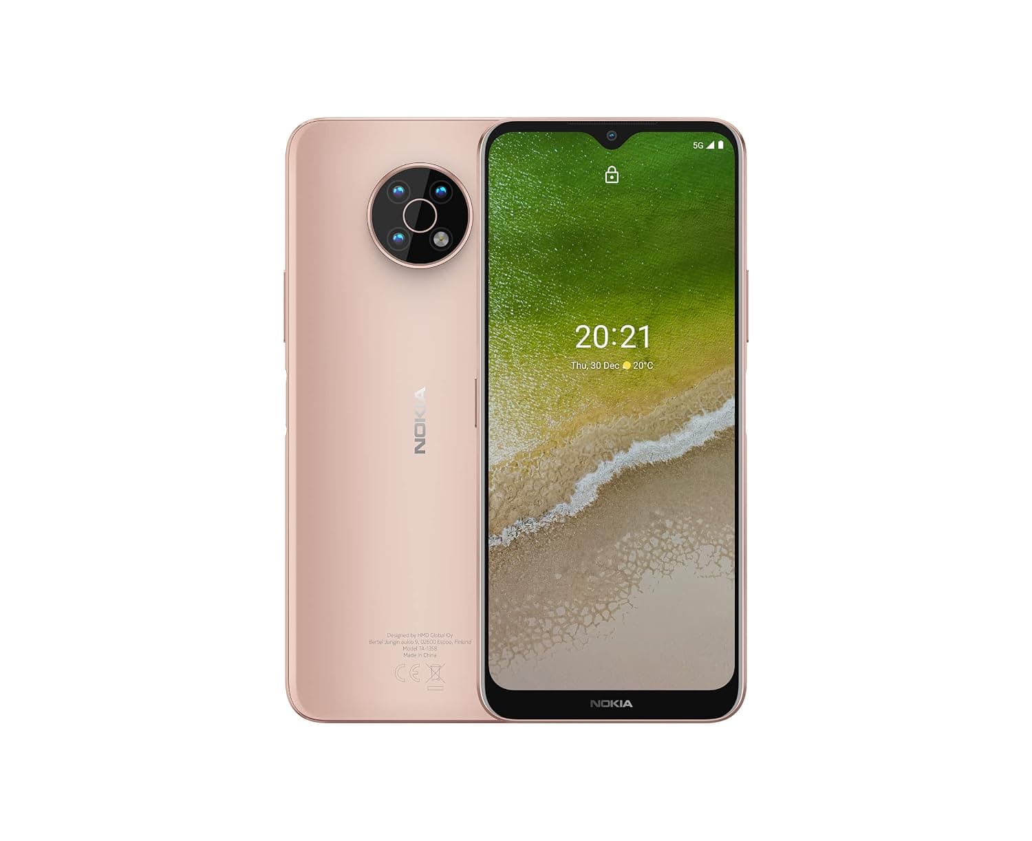Nokia G50 5G Android Smartphone, Dual Sim, 6GB RAM, 128 GB Memory, 6.82"Hd+ Screen,5000 Mah Battery, Android 11, Face Unlock, Side Finger Print Sensor – Sand