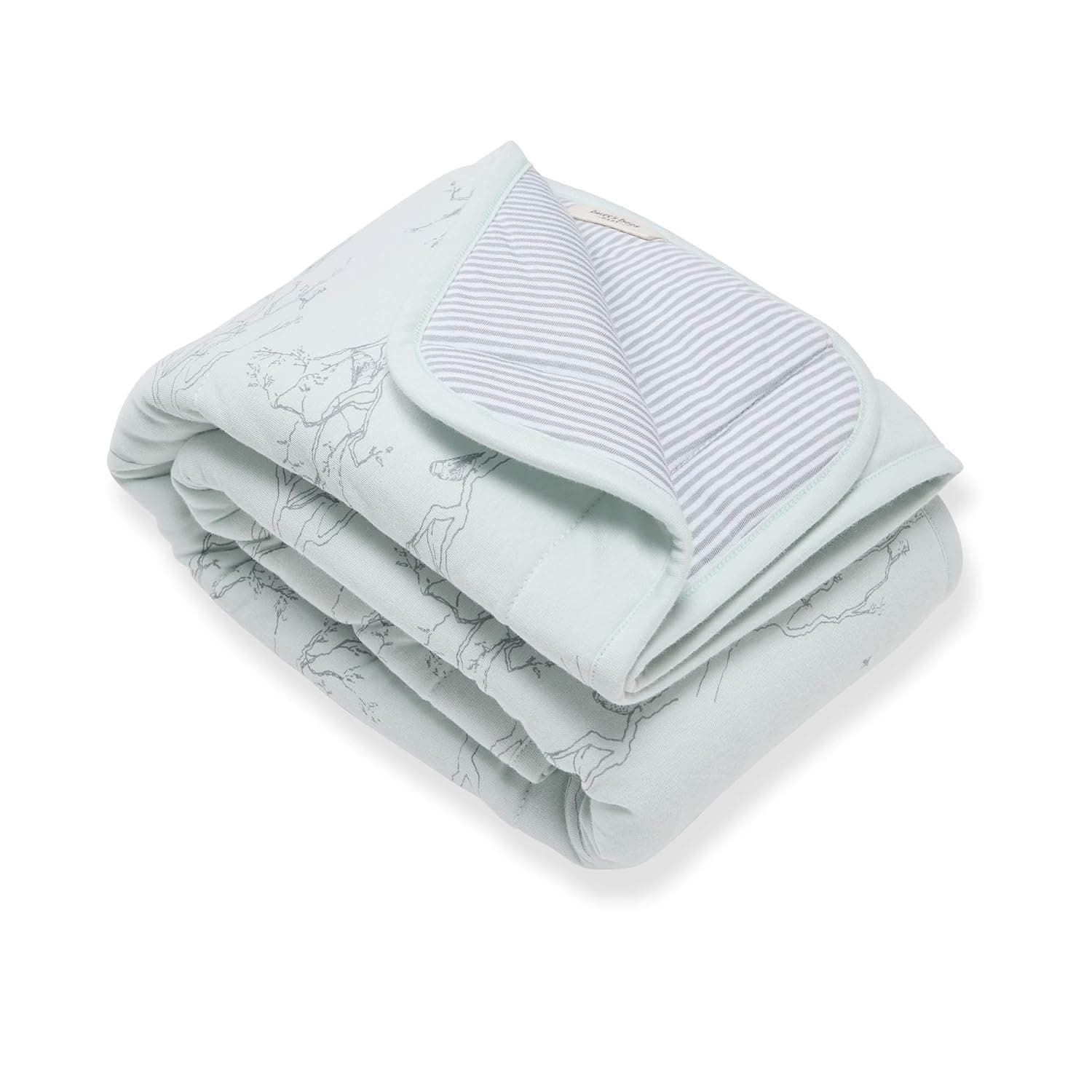 Burt's Bees Baby Reversible Blanket, Nursery, Stroller & Tummy-Time Organic Jersey Cotton Quilted Infant & Toddler Bedding | Breathable 100% organic cotton all purpose blanket, perfect for tummy time in the nursery