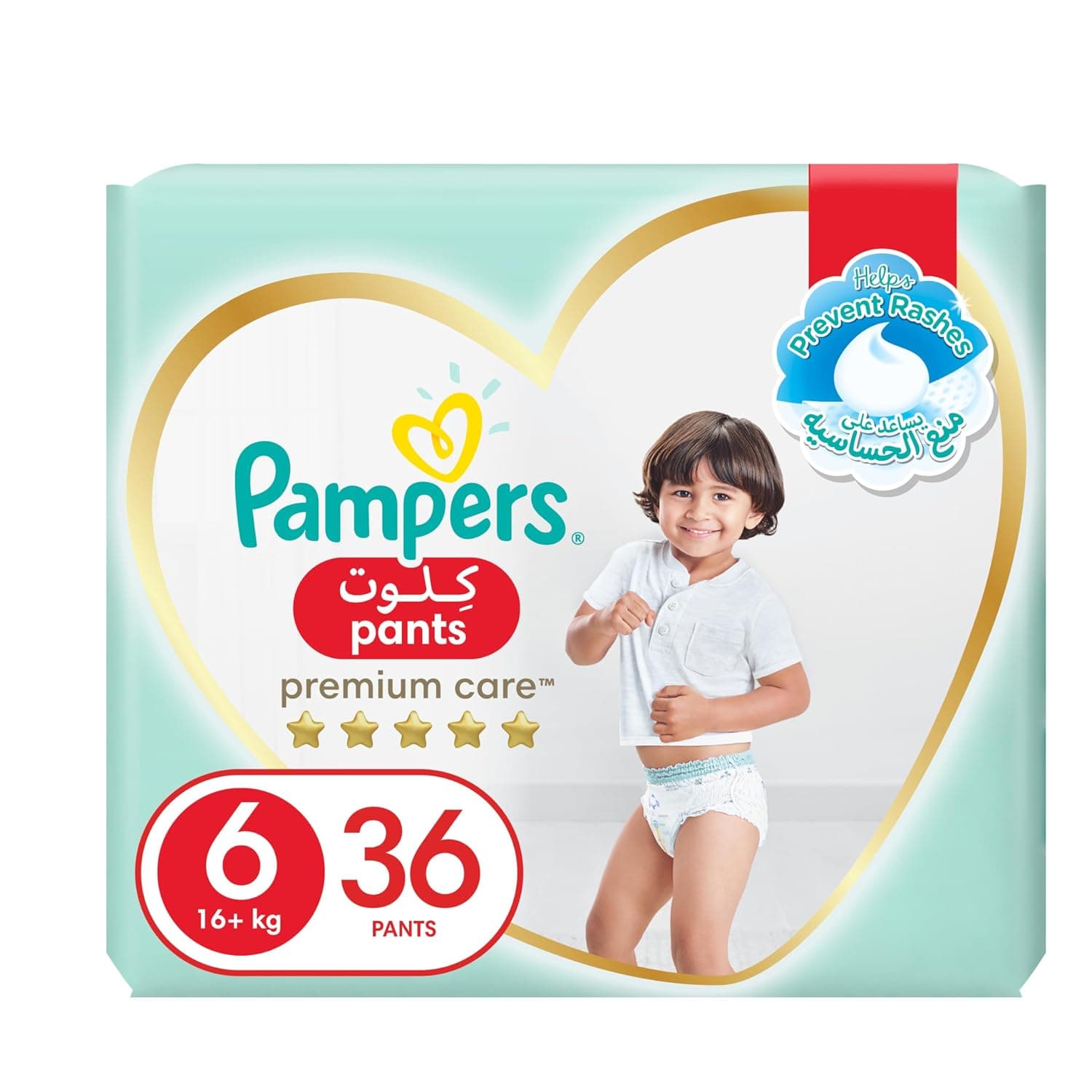 Pampers Premium Care, Size 6, Large, 16+kg, Jumbo Pack, 36 Pants Diapers