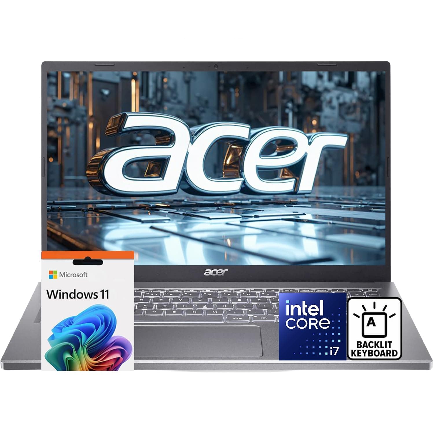 acer Aspire Premium 15.6" FHD Laptop | Intel Core i7-1255U up to 4.7GHz | 16GB RAM - 512GB PCIe SSD | Iris Xe Graphics | Backlit Keyboard | Webcam | Wi-Fi 6 | Sleek & Portable | Windows 11