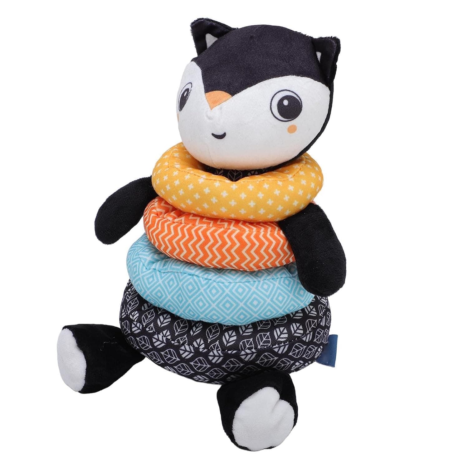 Eacam Plush Stacking Rings Baby Toy Soft Colorful Design for Cognitive
