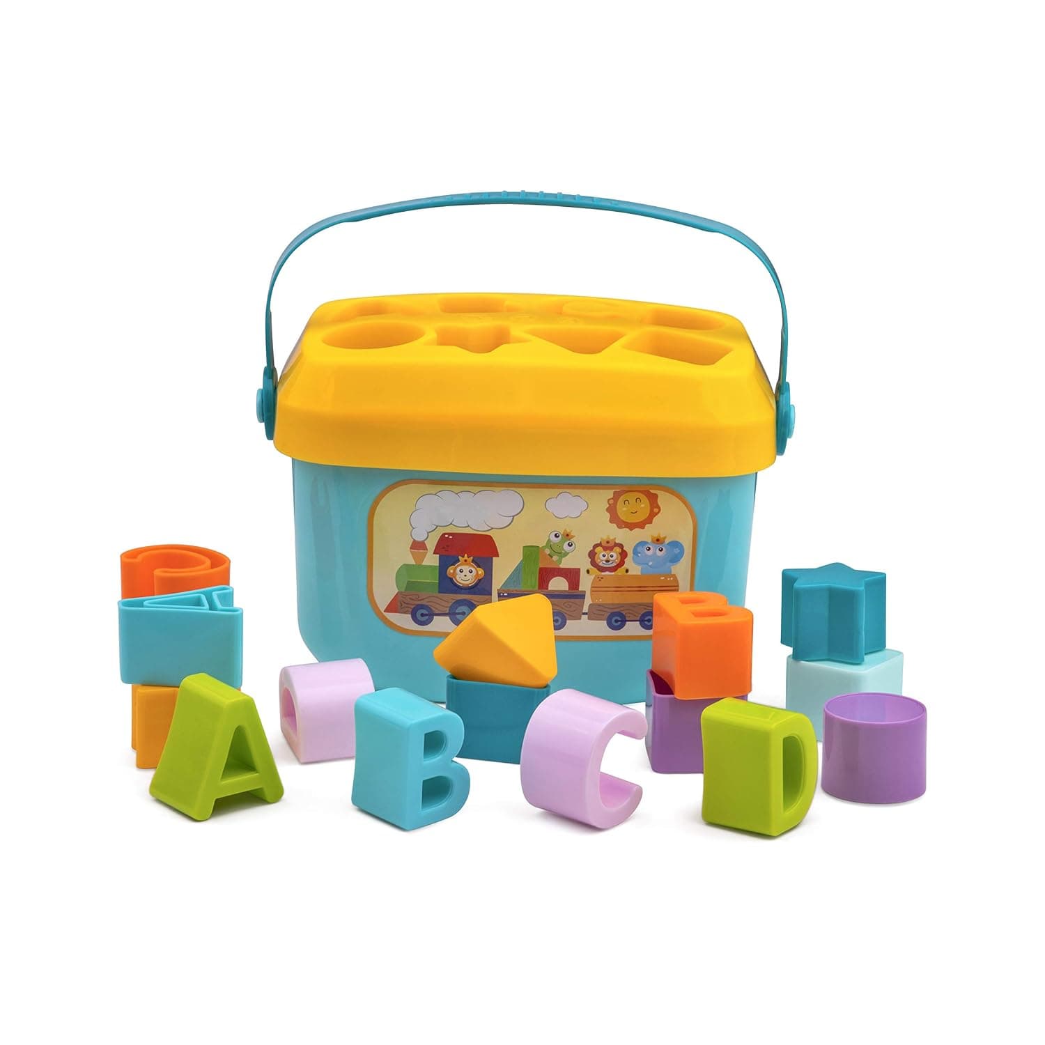 Shape Sorter Baby and Toddler Toy - ABC and Shape Pieces, Sorting Shape Game, Developmental Toy for Children 18 Months+