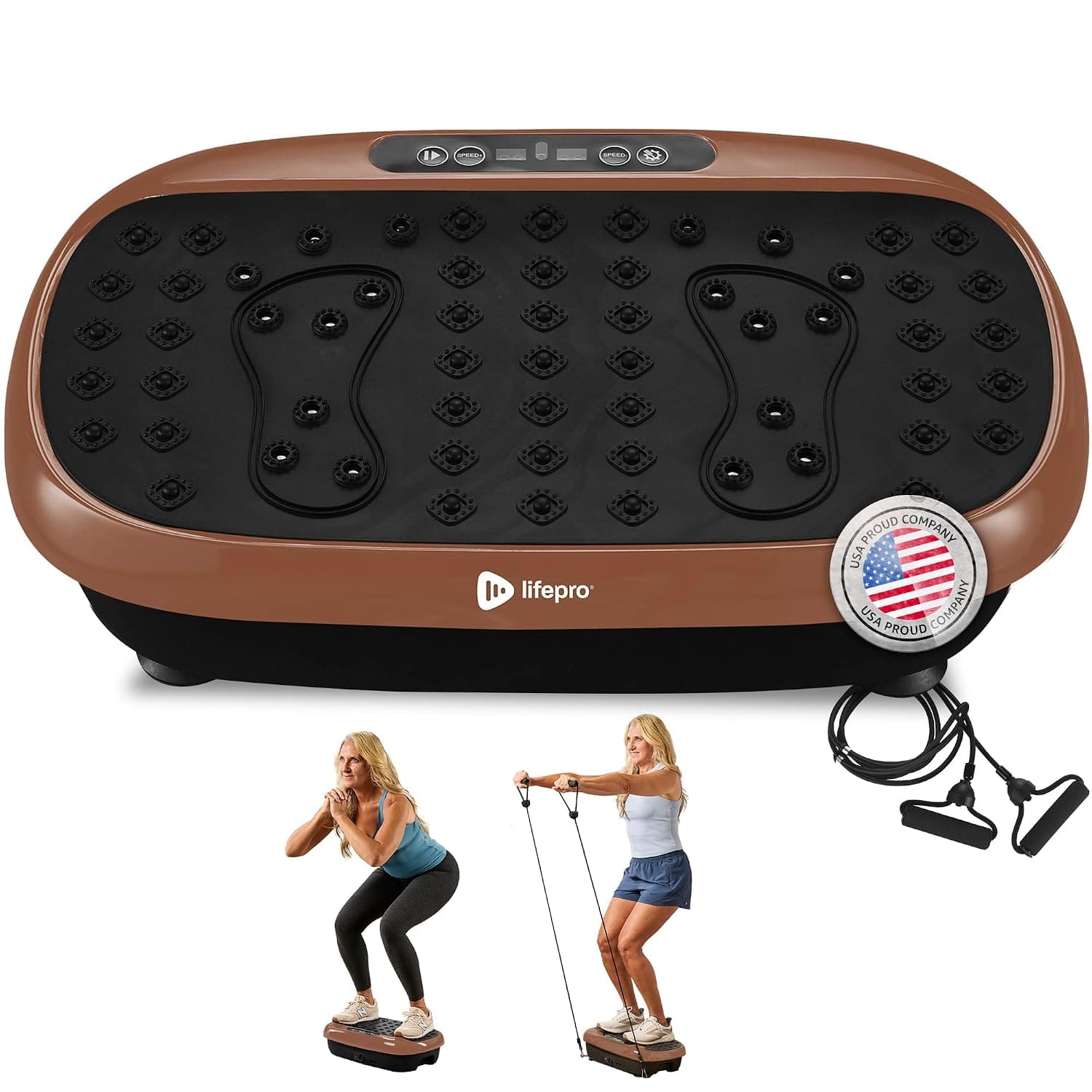 Lifepro Vibration Plate Exercise Machine with Magnetic Acupoints - Full Body Vibration Platform for Beginners and Recovery - Ideal Lymphatic Drainage Massager for Muscle Toning and Overall Fitness