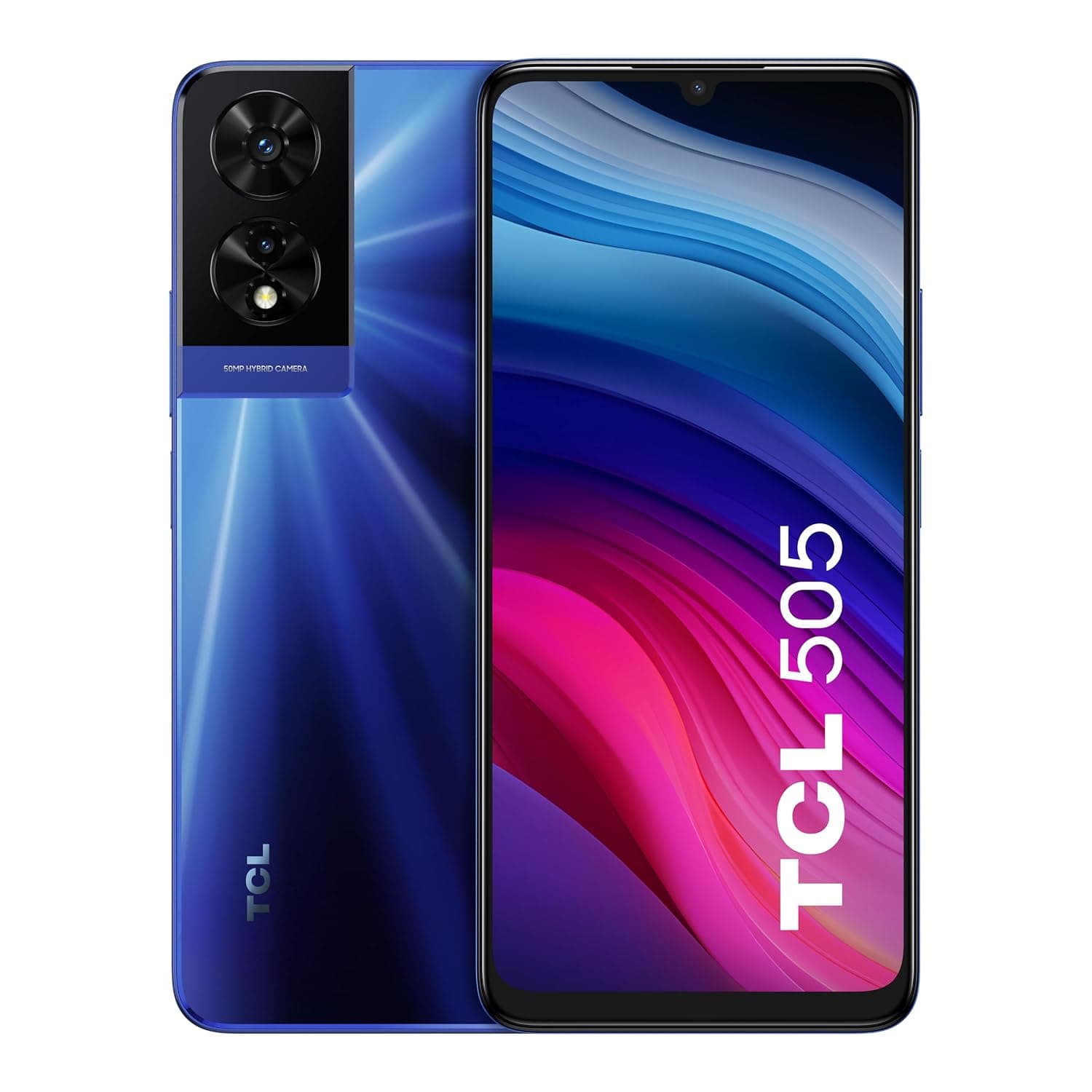TCL 505 DUAL-SIM 128GB ROM + 4GB RAM (GSM Only | No CDMA) Factory Unlocked 4G/LTE Smartphone (Ocean Blue) - International Version