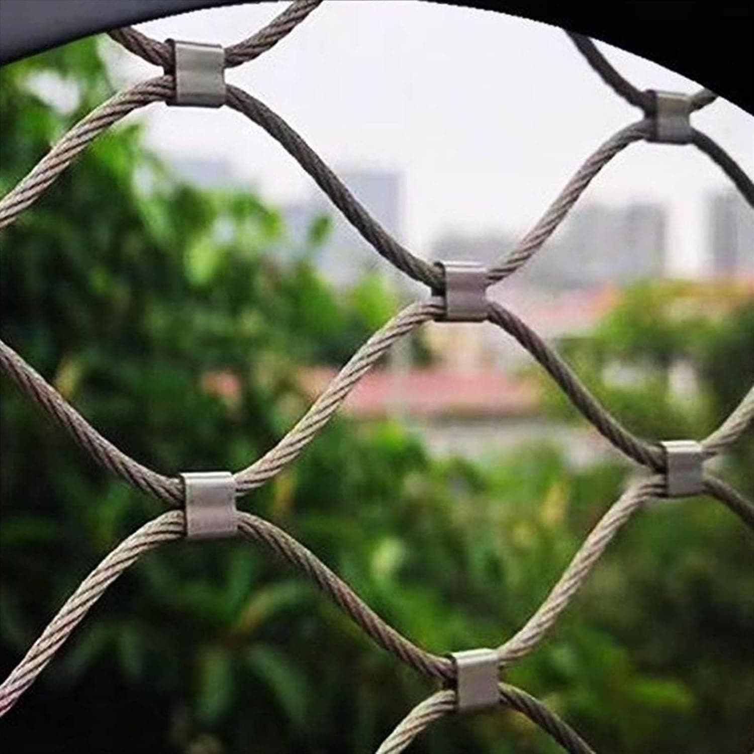 Stainless Steel 304 Safety Net - Flexible Fall Protection Mesh for Kids Play Area (18x1.2m/59x3.9ft) - Versatile Outdoor Safety Net for Children