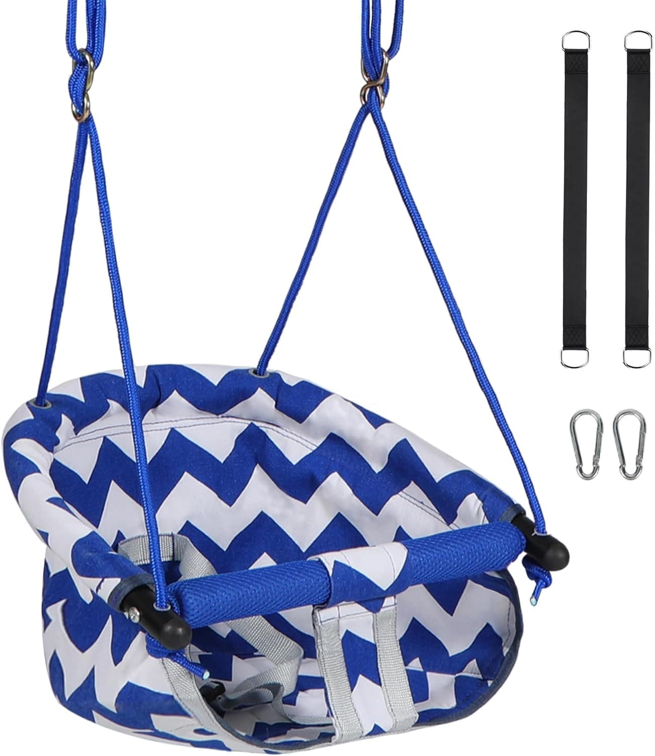 Baby Hanging Swing Seat, Canvas Baby Swing With Cushion And Ropes, Indoor And Outdoor Baby Hammock Chair For Toddlers And Infants