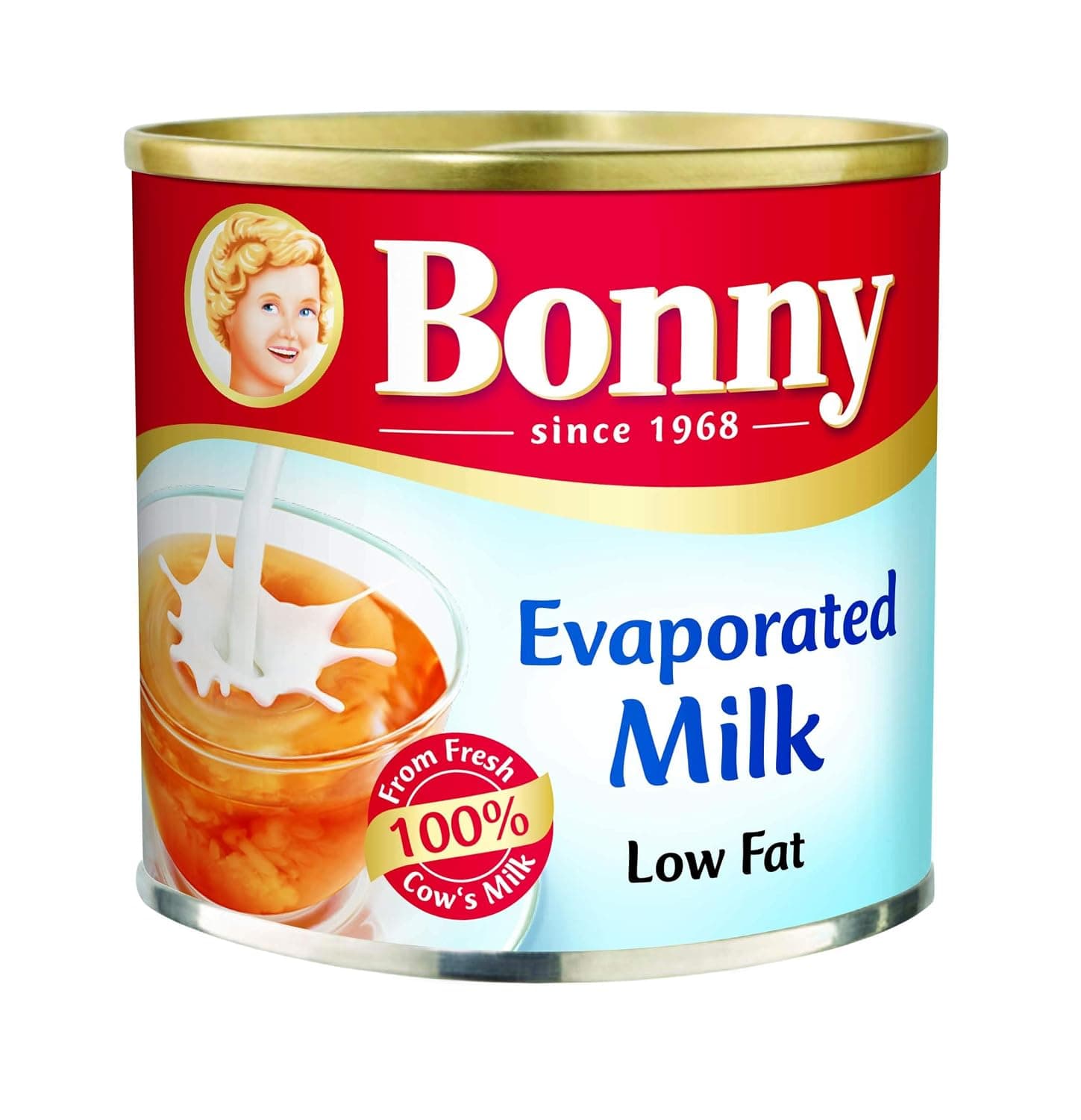 Bonny Low Fat Evaporated Milk Tins, 170G - Pack of 1, 213349