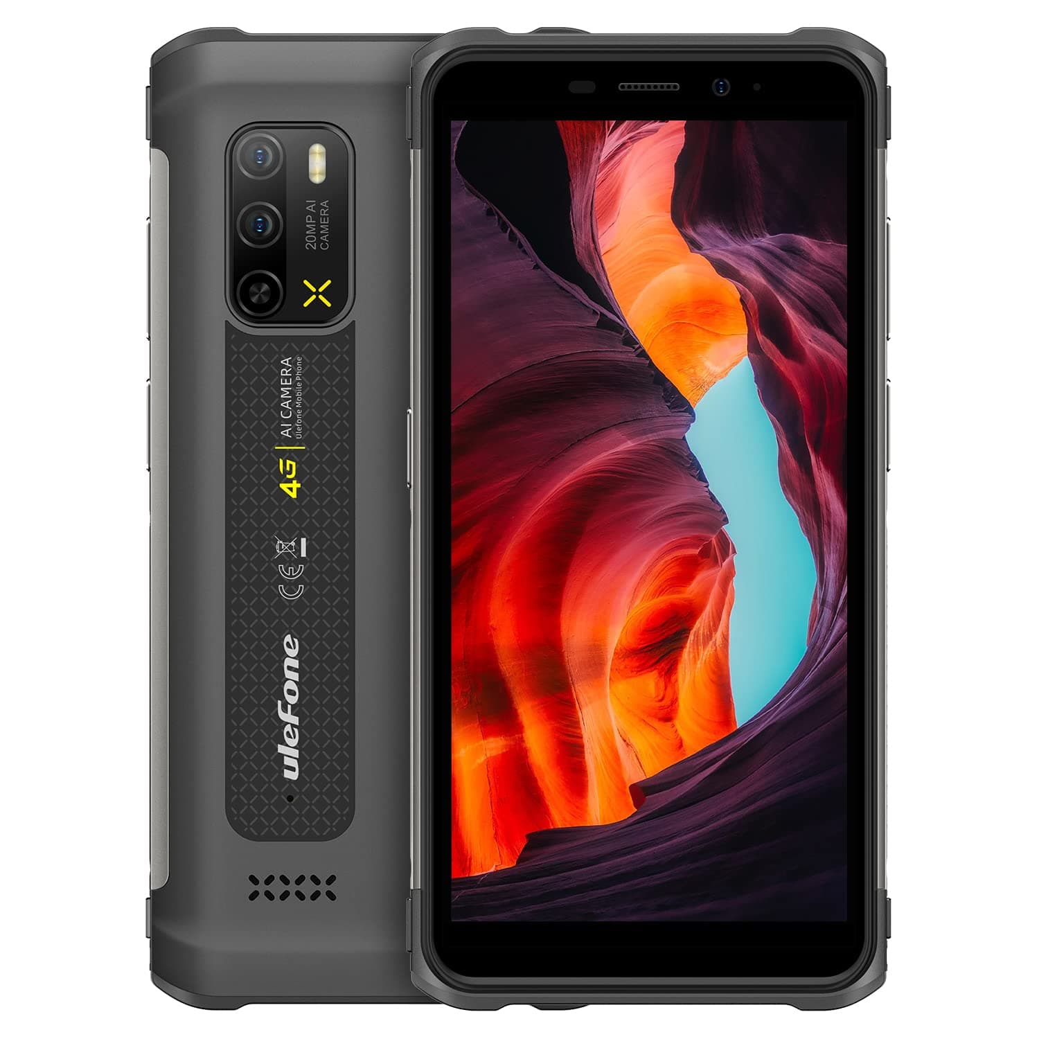 Ulefone Armor X10 Pro Unlocked Rugged Phone, Octa-core, 4GB + 64GB, IP68 Waterproof Rugged Smartphone, Android 12, 20MP Dual Rear Camera, 5.45'' Screen, 5180mAh Battery, NFC, OTG, Dual Sim 4G, Grey