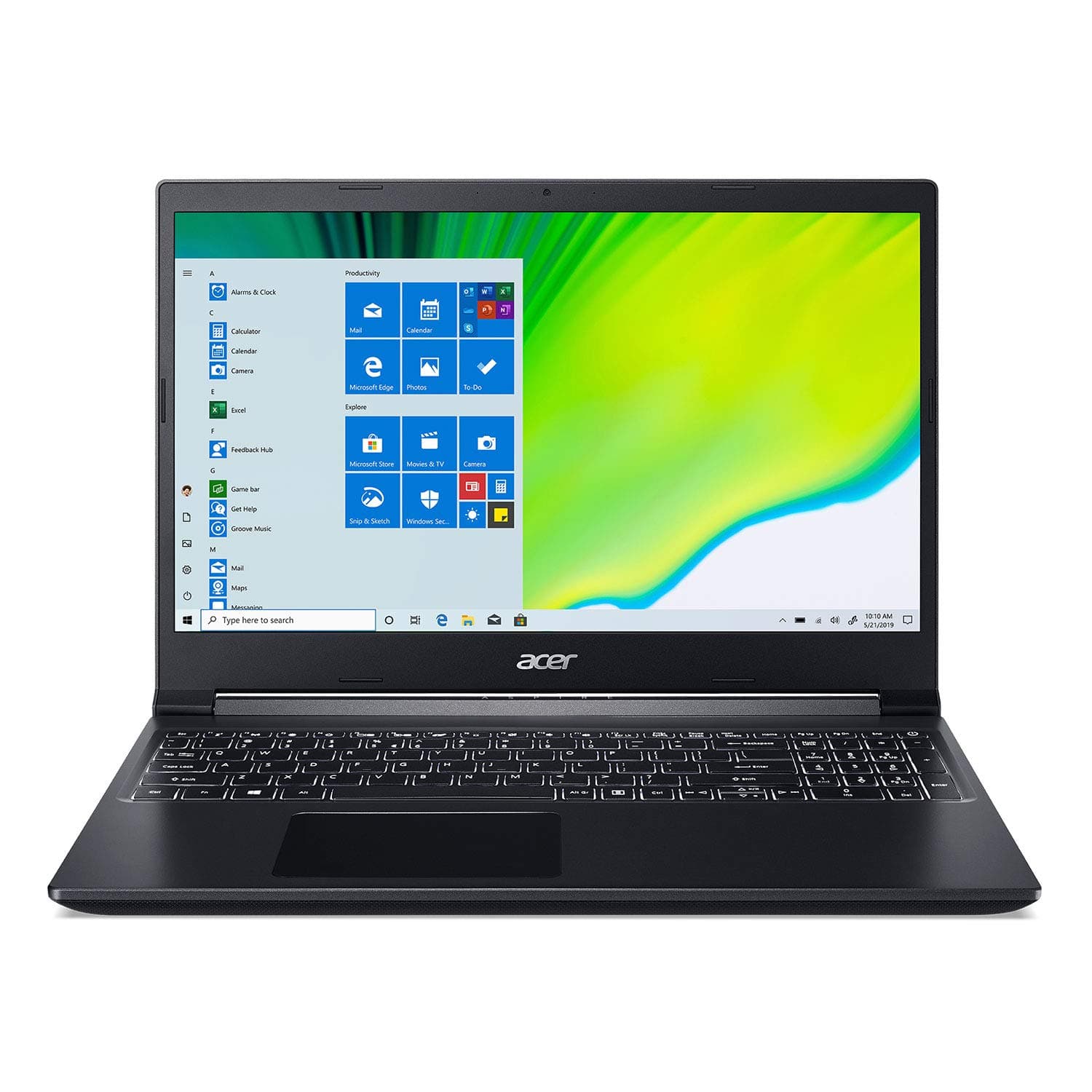 Acer Aspire 7 Laptop, 15.6" Full HD IPS Display, 9th Gen Intel Core i5-9300H, NVIDIA GeForce GTX 1650, 8GB DDR4, 512GB NVMe SSD, Backlit Keyboard, Windows 10 Home, A715-75G-544V