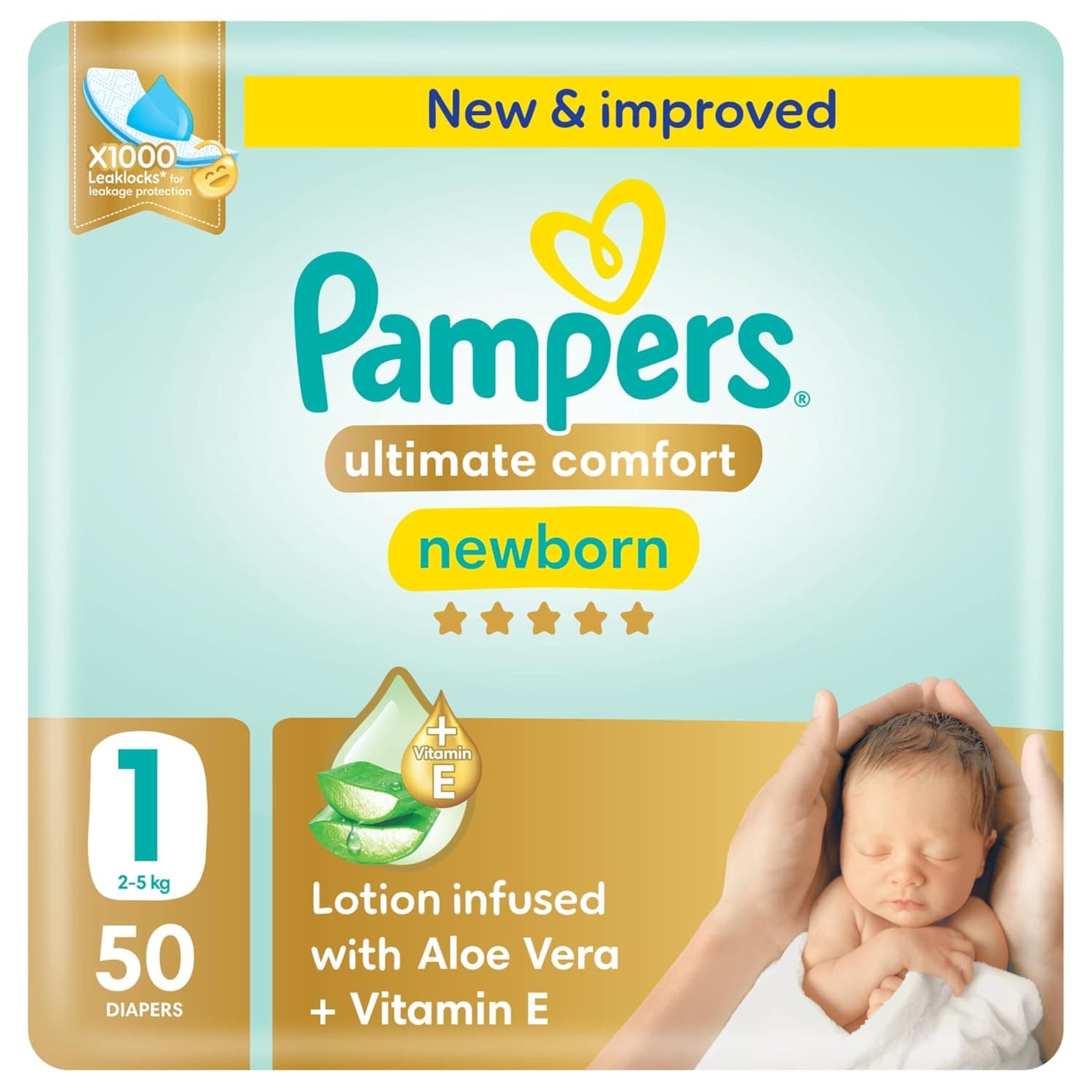 Pampers Ultimate Comfort, Size 1, 2-5 kg, MIP, 50 Diapers