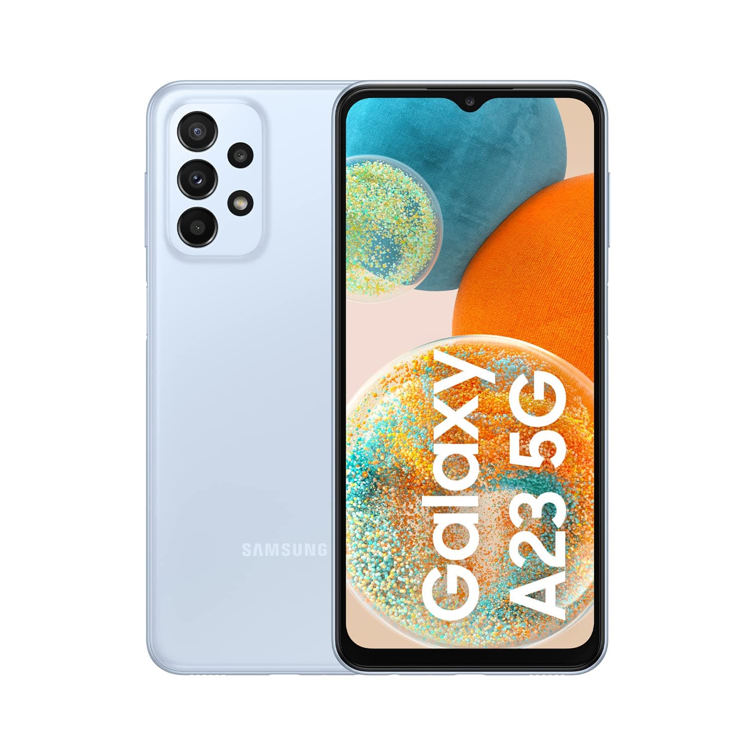 Samsung Galaxy A23 5G DUAL-SIM 64GB ROM + 4GB RAM (Only GSM | No CDMA) Factory Unlocked 5G Smartphone (Blue) - International Version