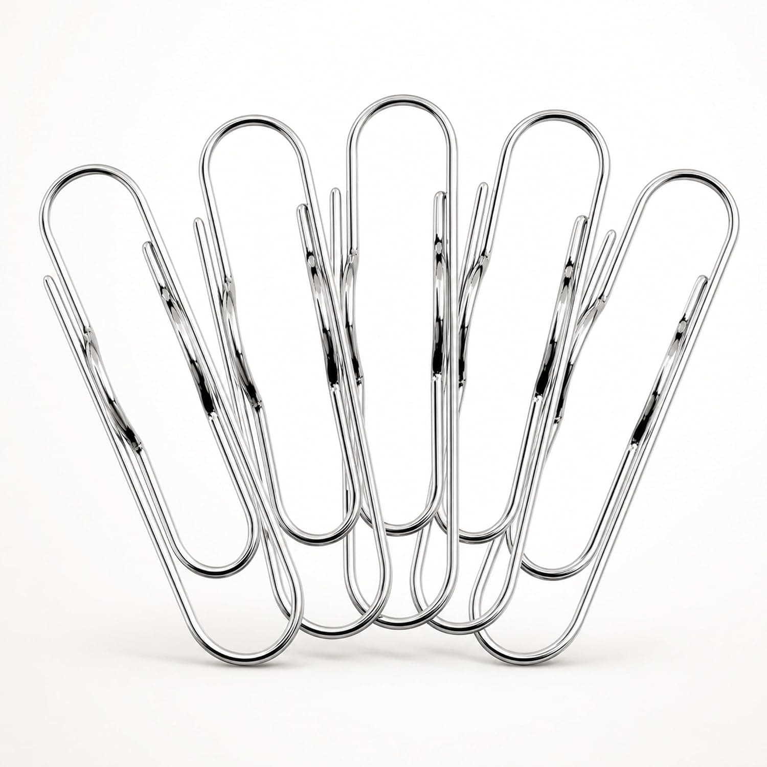 5pcs Mixed Color Pen Clip Set Multifunction Paper Clip with Pen Buckle for Notebook Journal Diary Office Document Organizer Pen Holder (Silver,5pc)