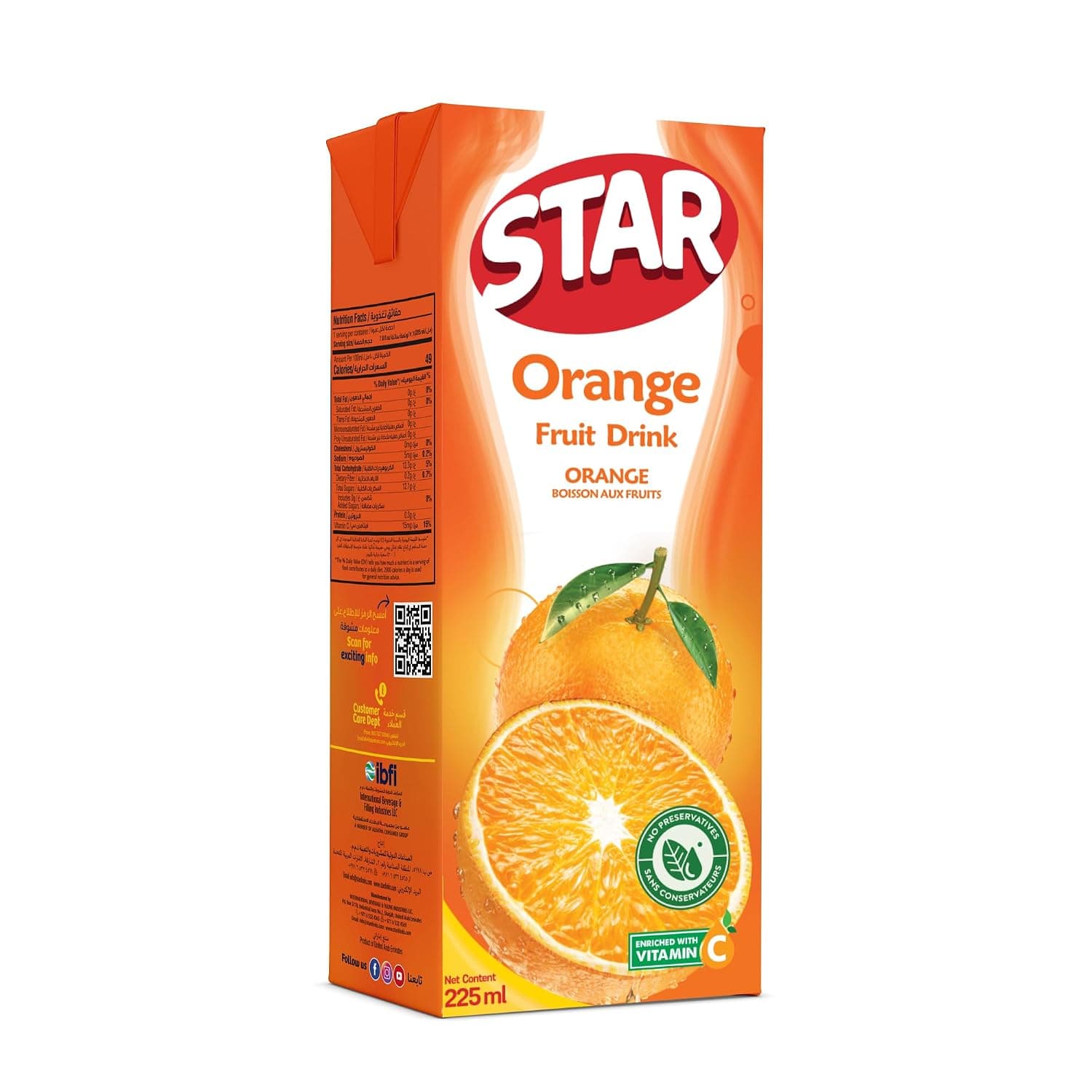 Star Juice Drinks 225 ml - Orange