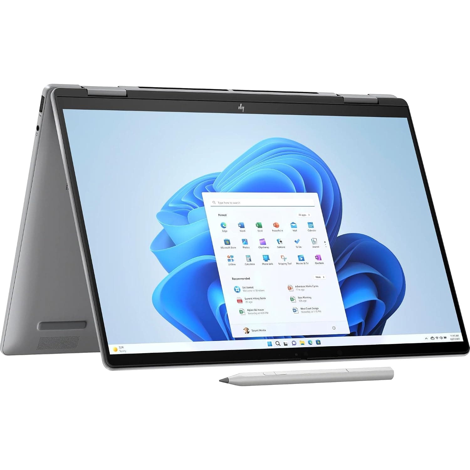 HP Envy x360 2-in-1 Laptop 14, 14" WUXGA, Touch screen, Intel Core Ultra 5-125U, Intel Integrated Graphics, 16GB RAM, 512GB SSD, Windows 11 Home, Meteor silver - A24W4EA