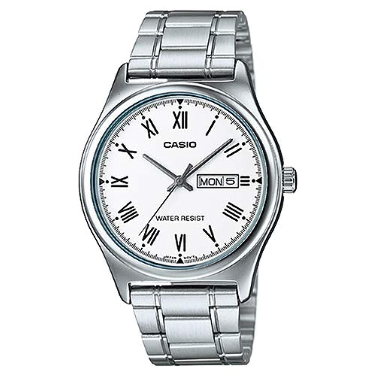 Casio MTP-V006D-7BUDF Stainless Steel Men's Watch White Dial