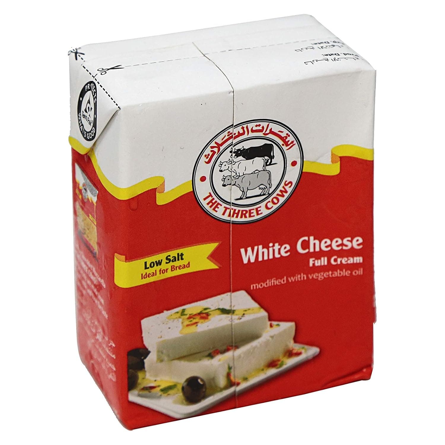 The Three Cows White Cheese Red Block 200g