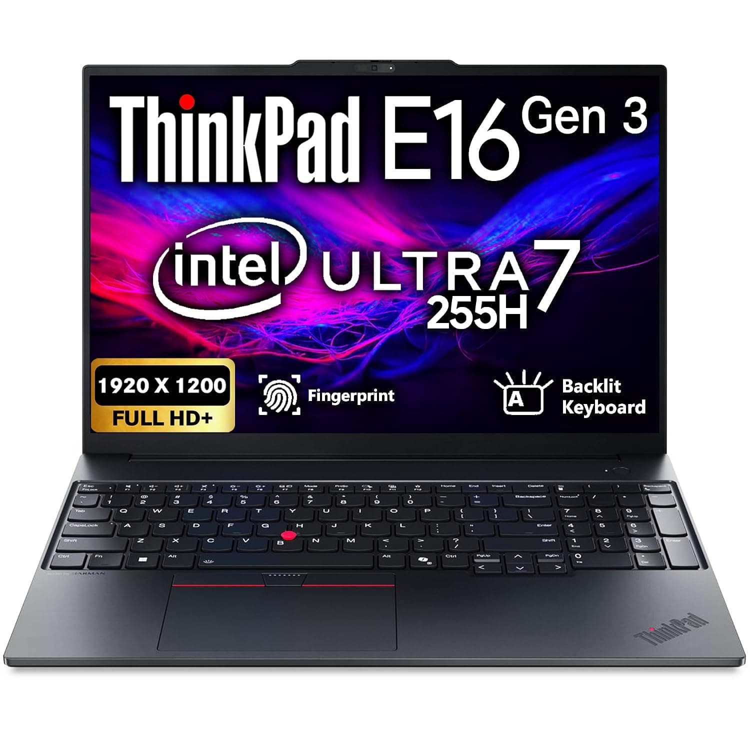 Oemgenuine Lenovo ThinkPad E16 Gen 3, 16" FHD+ IPS Display, Intel Ultra 7 255H, 32GB DDR5, 1TB SSD NVMe, Fingerprint, Backlit Keyboard, WiFi 6E+BT, RJ-45, FHD Webcam, W11P, AI Business Laptop - Black