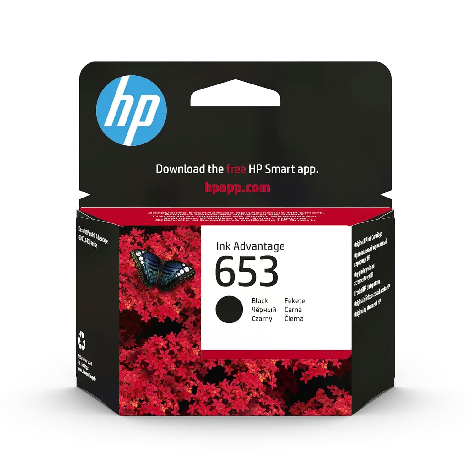 Hp 653 Black Original Ink Advantage Cartridge - 3Ym75Ae