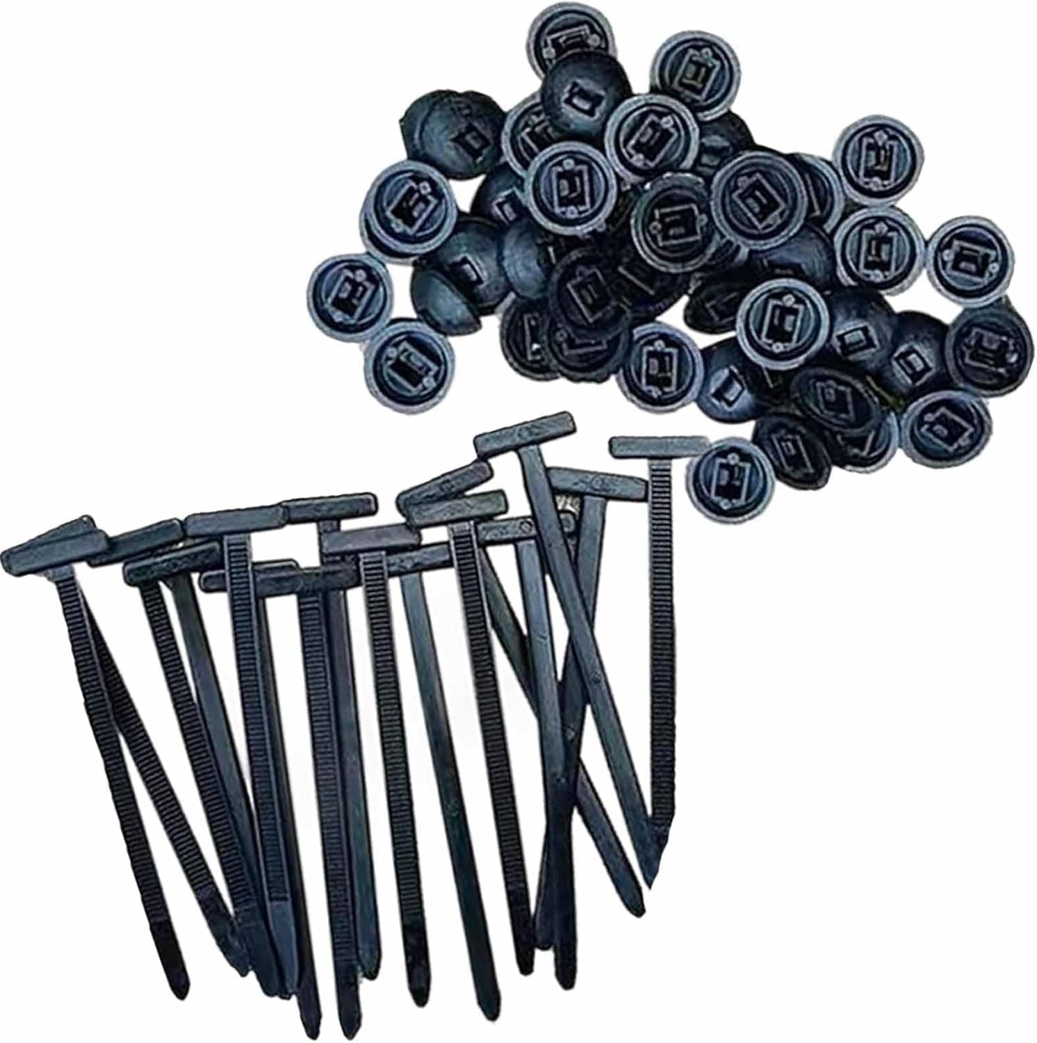 Joyzzz Nylon Cable Ties, 100PCS Strong Durable Plastic Zip Ties, Innovative One Push Locking Mechanism for Automotive Parts Securing, Multipurpose Fasteners for Home Office Garage
