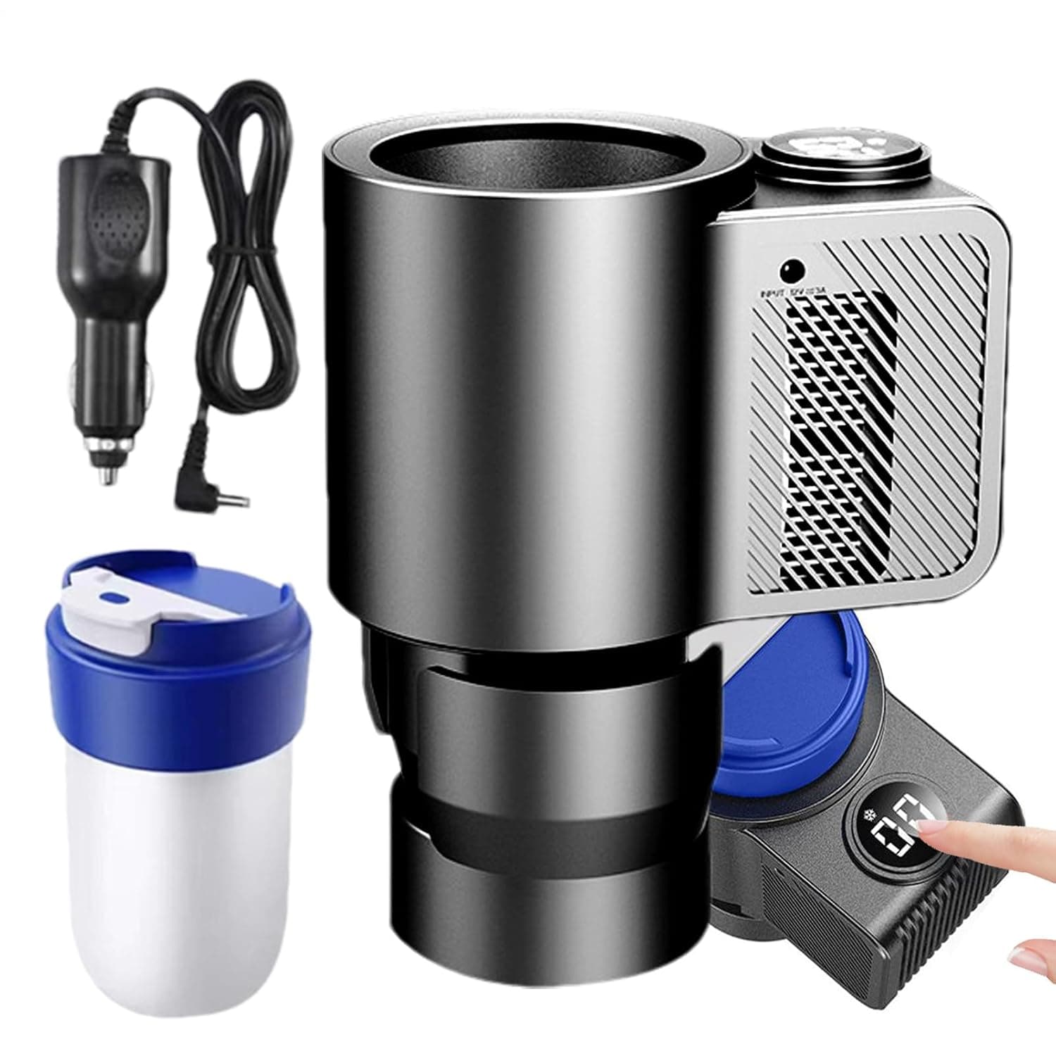 Smart Car Cup Cooler and Warmer Portable Quick Heating Cooling | Smart Car Cup Mug Holder Safe Protection Small Coffee Cup for Water Milk Coffee Beverage