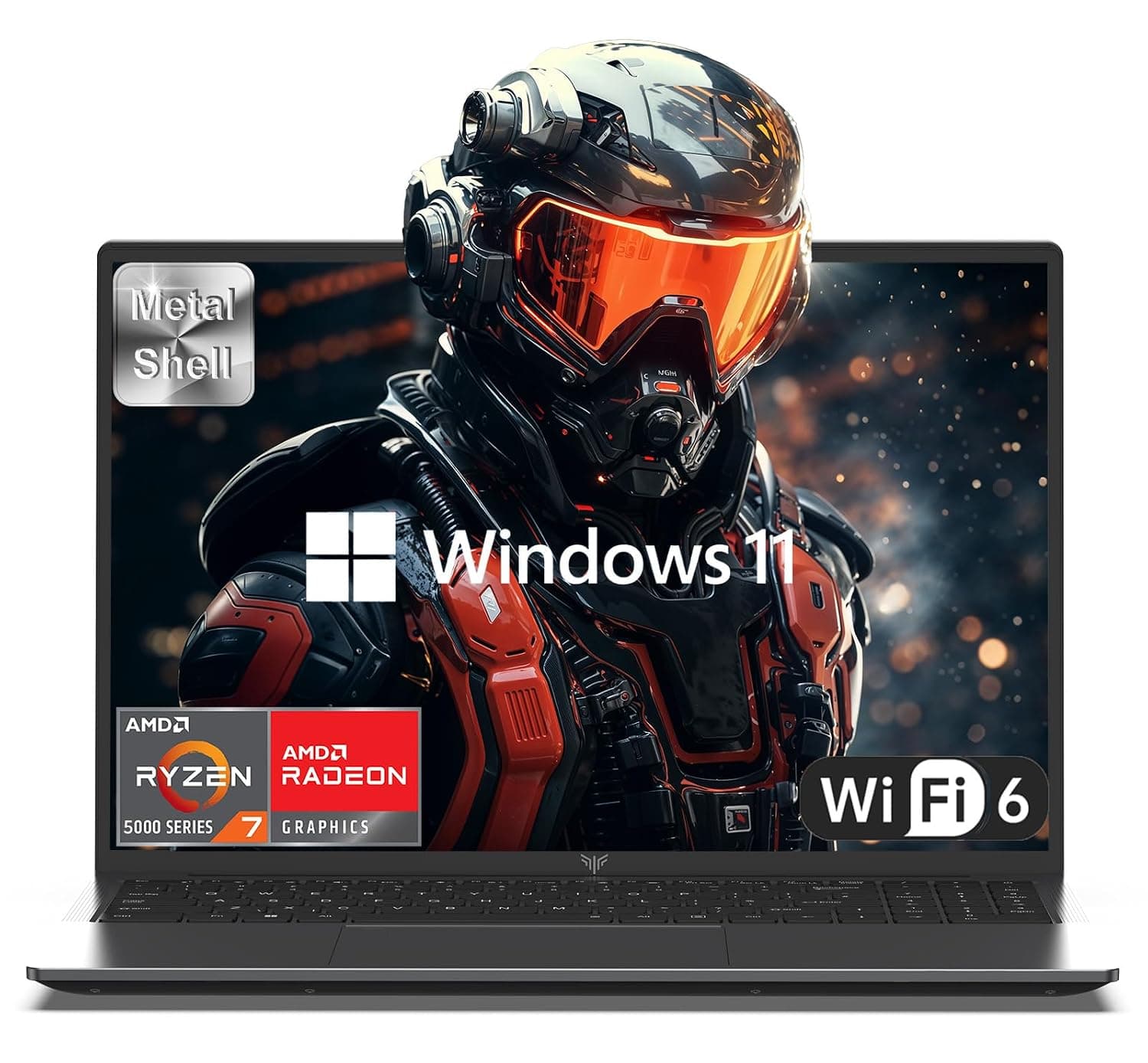 KAIGERR Laptop, 24GB DDR5 512GB NVMe SSD, 16.0 inch Laptop Computer with AMD Ryzen 7 H255(8C/16T, Up to 4.9GHz), Radeon RX Vega 8 Graphics,WiFi 6, Backlit KB