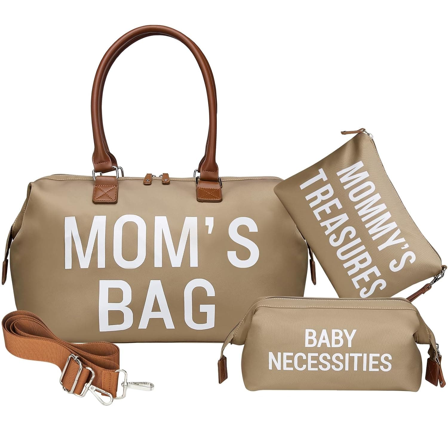 printe Diaper Bag Tote with 2 Organizers, Large Mommy Bag for Hospital & Travel Baby Diaper Bag for Baby Care